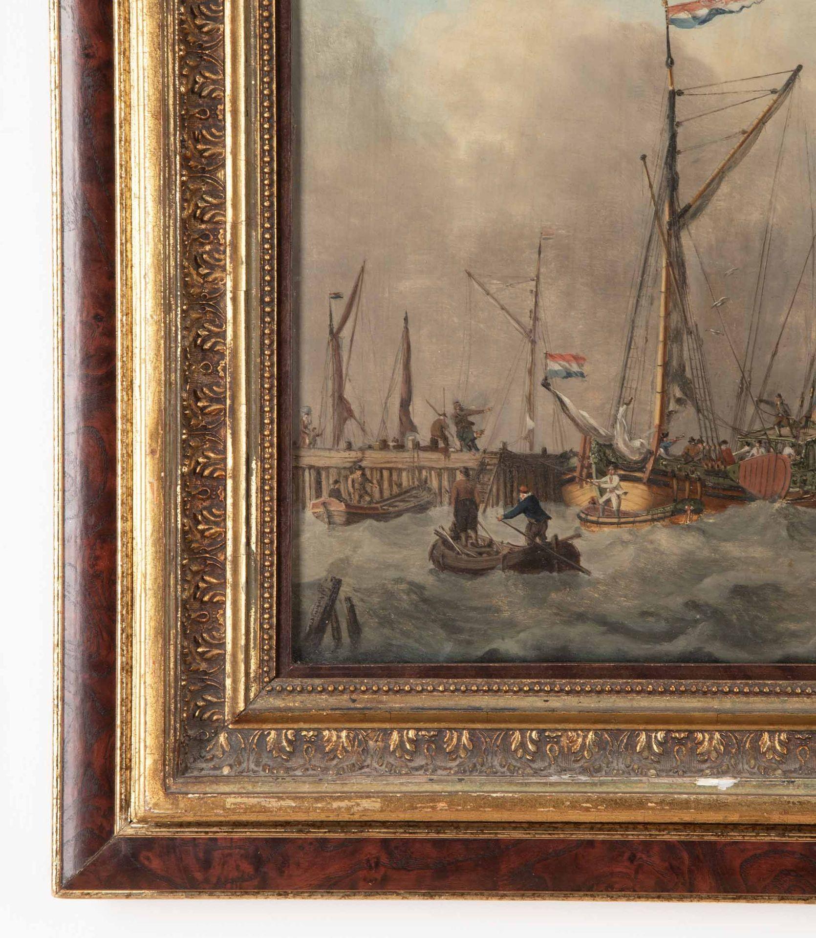 18th Century Dutch Seascape Painting by Jan Verbuggen For Sale 1