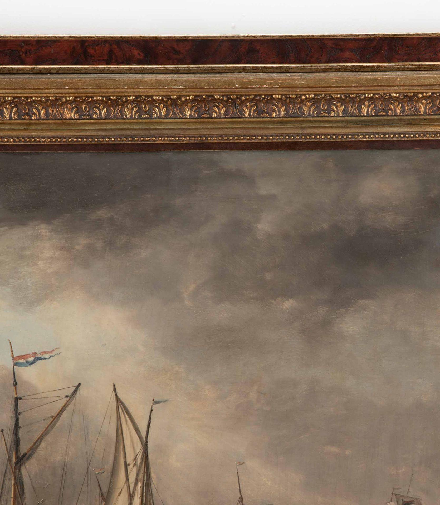 18th Century Dutch Seascape Painting by Jan Verbuggen For Sale 2