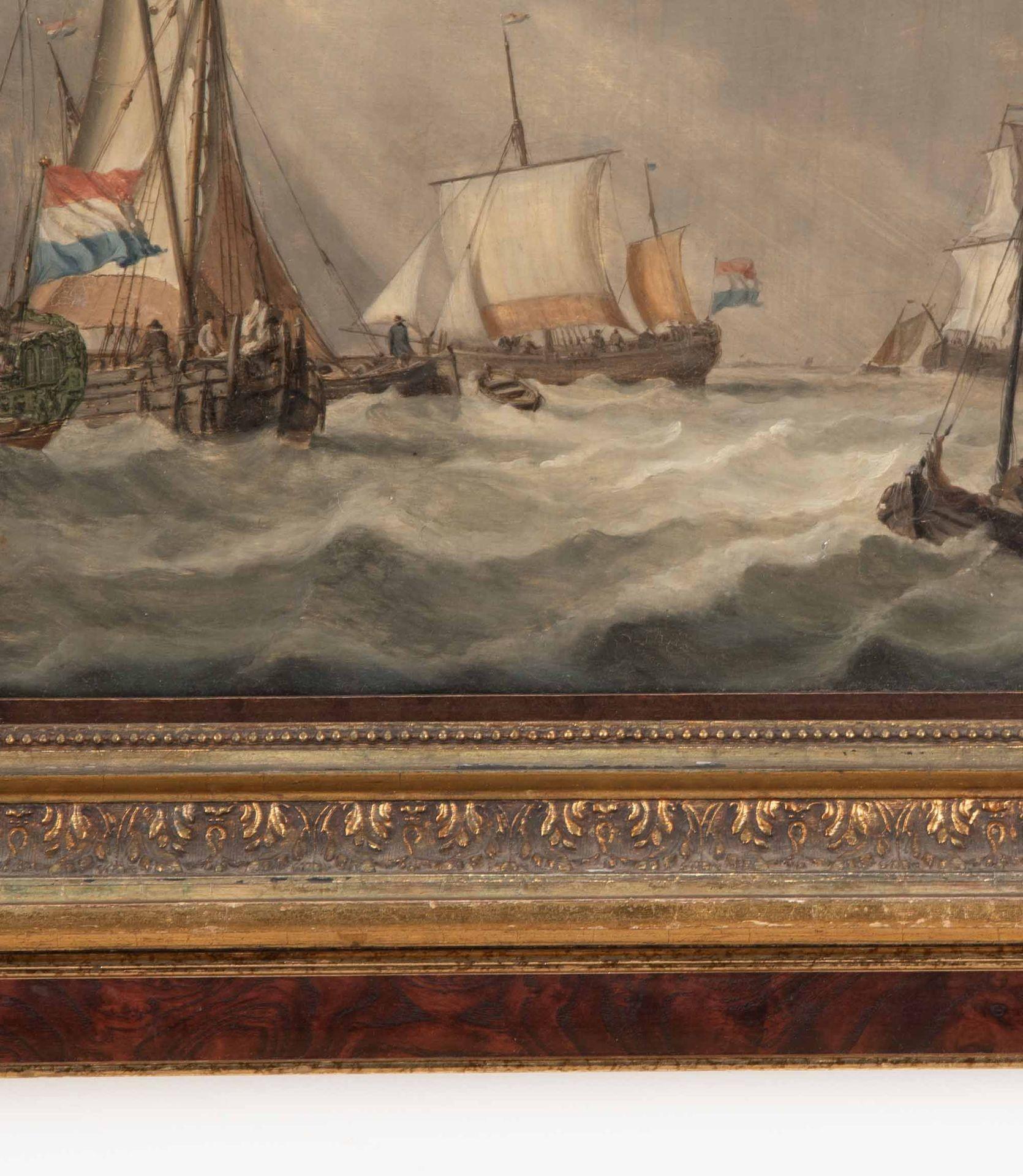 18th Century Dutch Seascape Painting by Jan Verbuggen For Sale 3