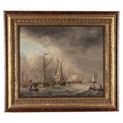18th Century Dutch Seascape Painting by Jan Verbuggen