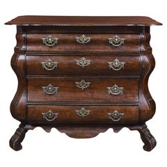 Antique 18th Century Dutch Serpentine Chest of Drawers