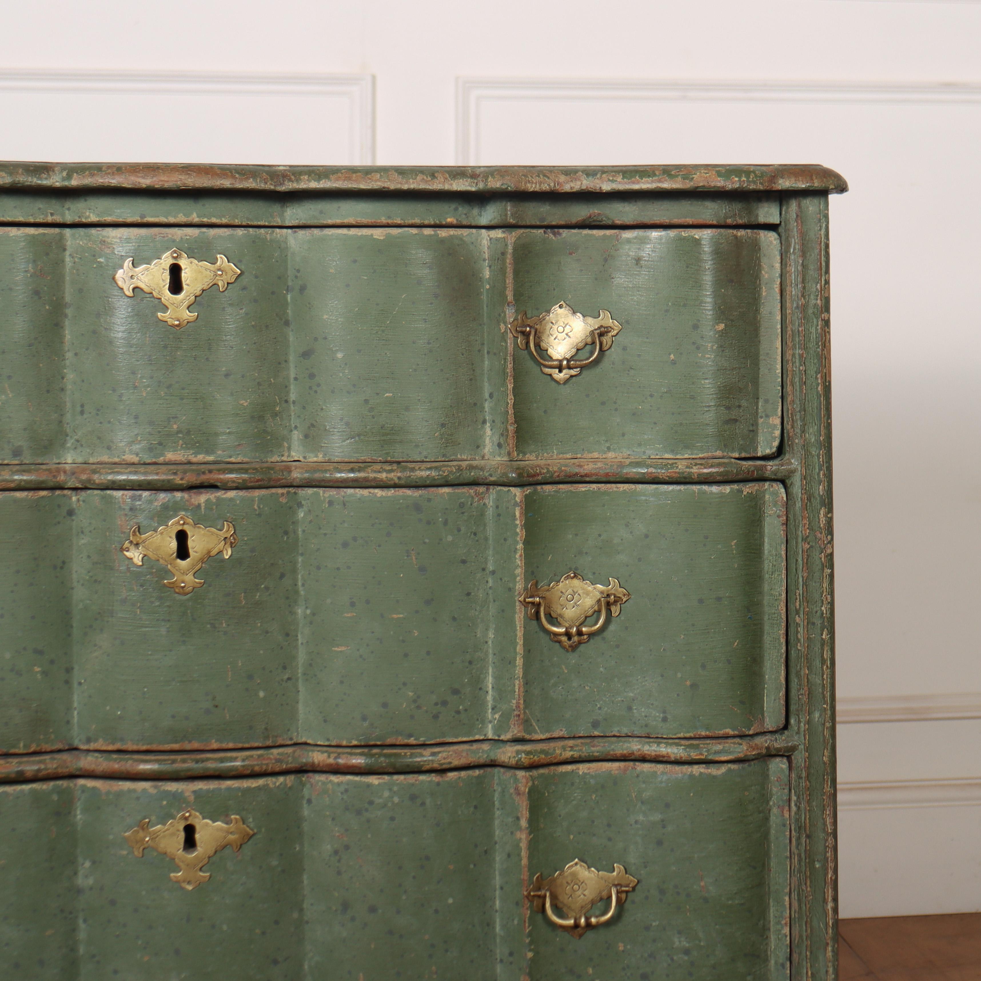 18th Century and Earlier 18th Century Dutch Serpentine Commode