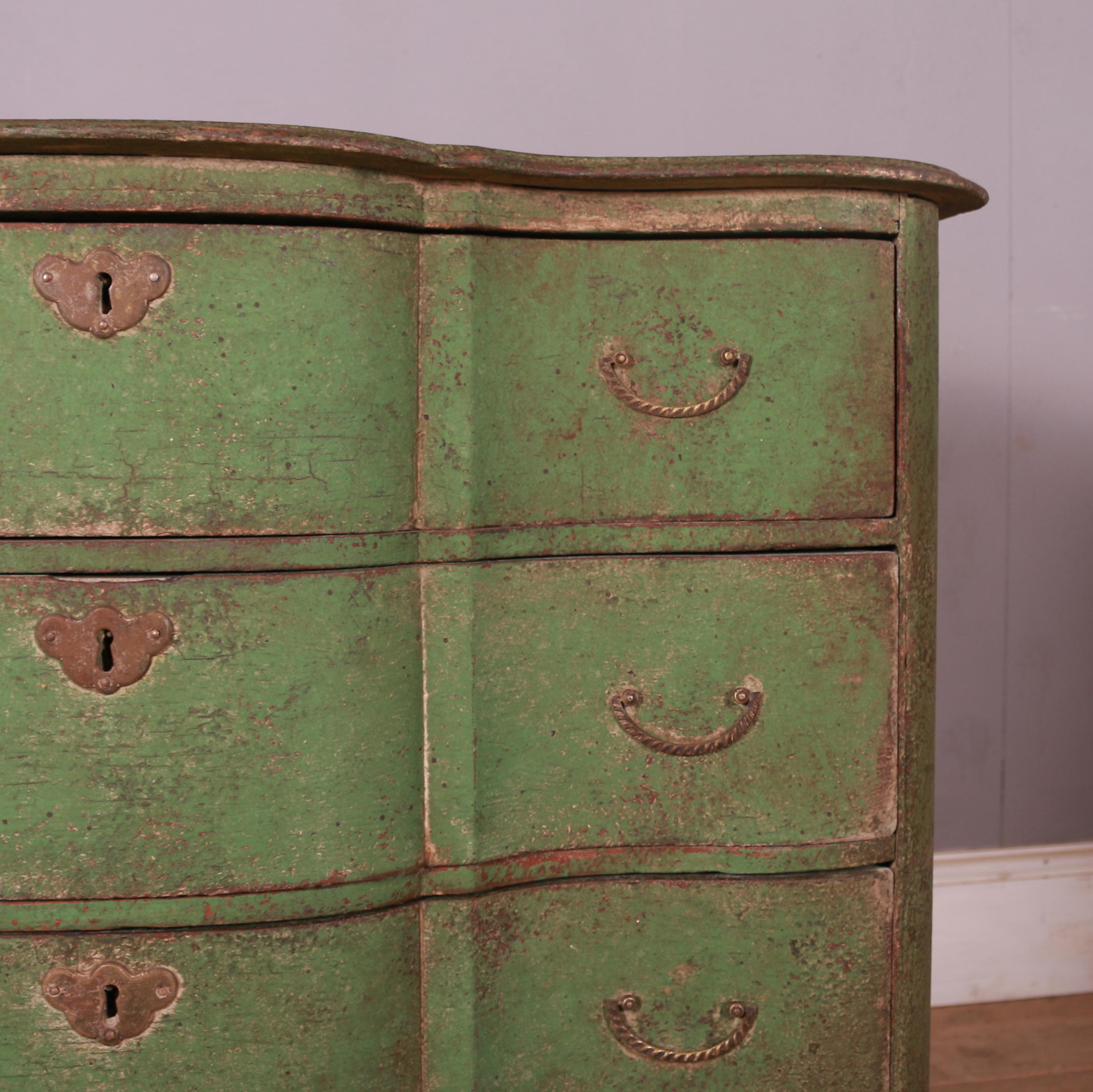18th Century and Earlier 18th Century Dutch Serpentine Front Commode