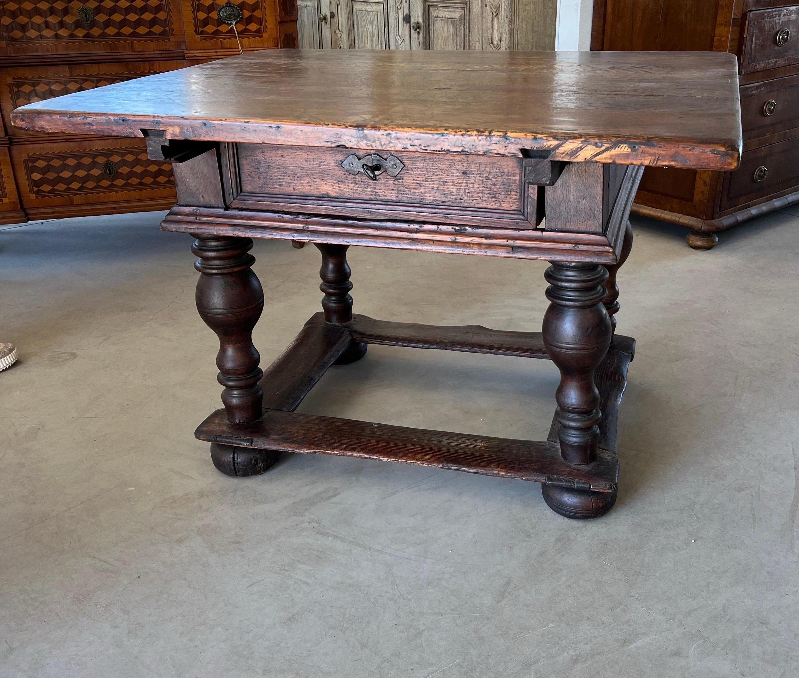 18th Century Dutch Side Table in Pine 13
