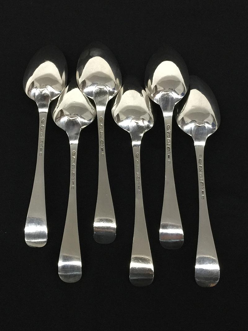 18th Century Dutch Silver spoons by Adraen Pieter Dingemans, 1758

6 silver spoons from the maker Adraen Pieter Dingemans (1740-1820)
The spoons has the pattern of The Hague 