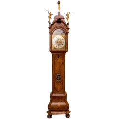 Antique 18th Century Dutch Tallcase Clock Animation Moon Phase Calendar Christoffel Abke
