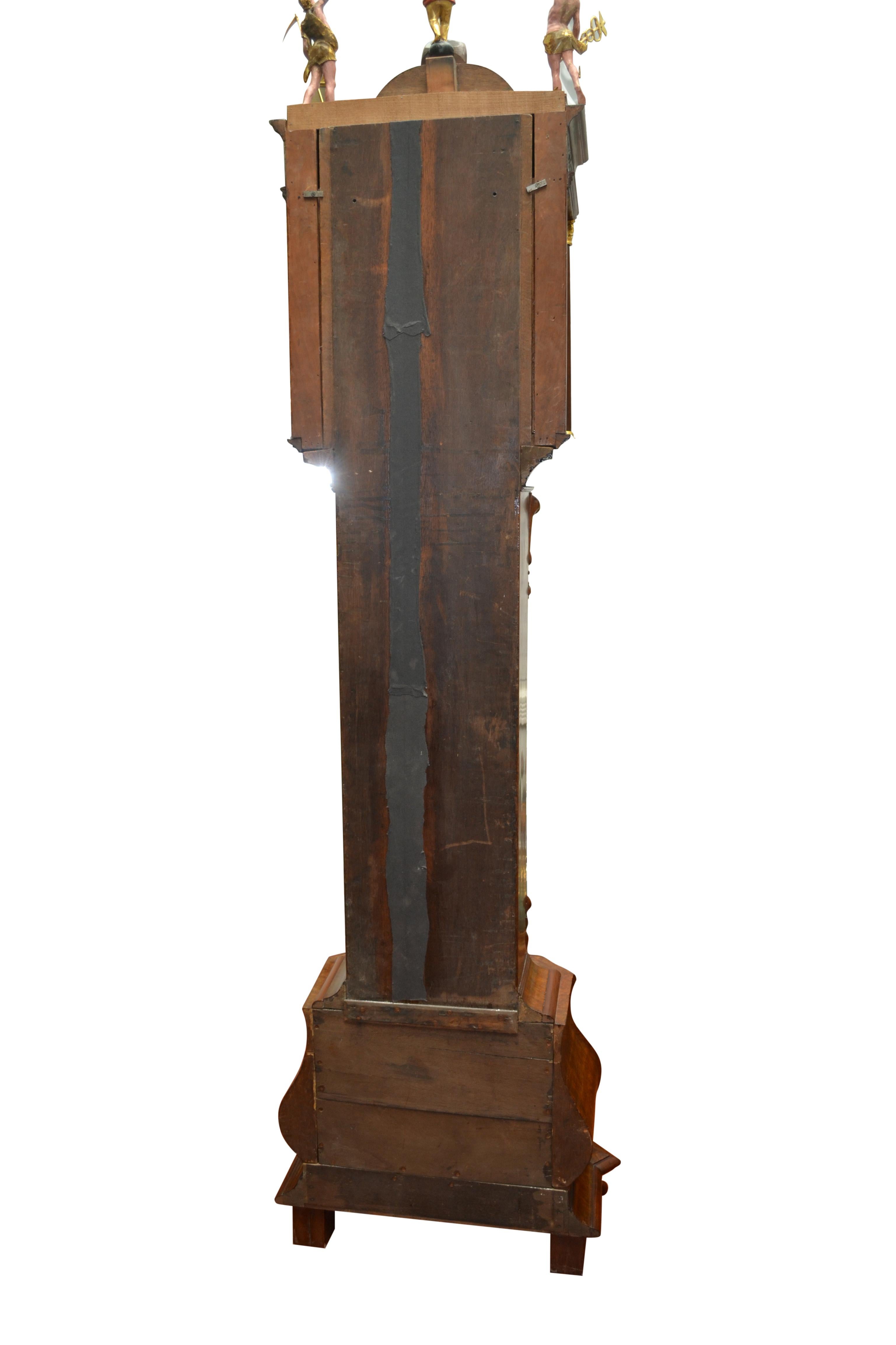 18th Century Dutch 'Utrecht' Longcase or Grandfather Clock by W.V. Dadelbeek For Sale 2