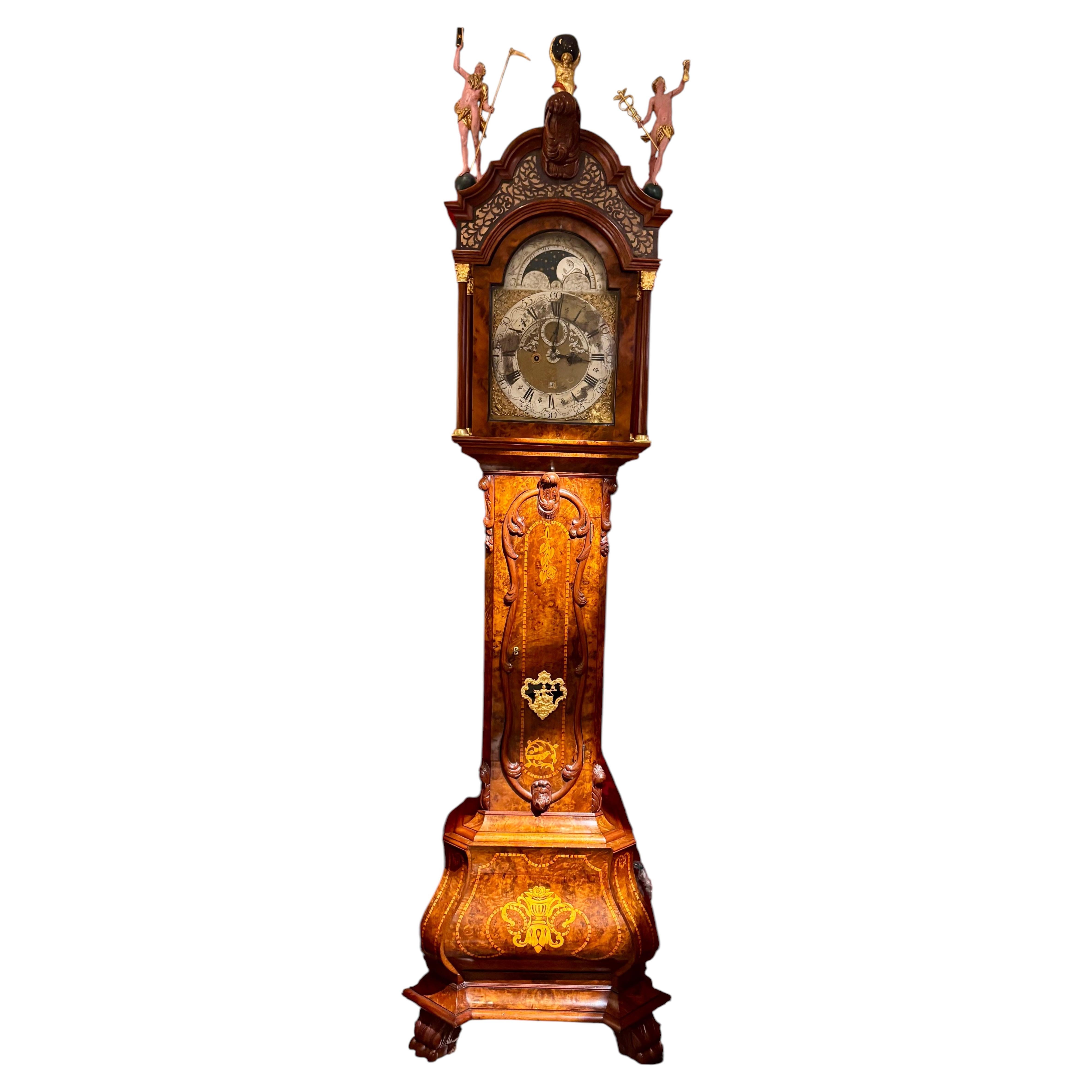 18th Century Dutch 'Utrecht' Longcase or Grandfather Clock by W.V.