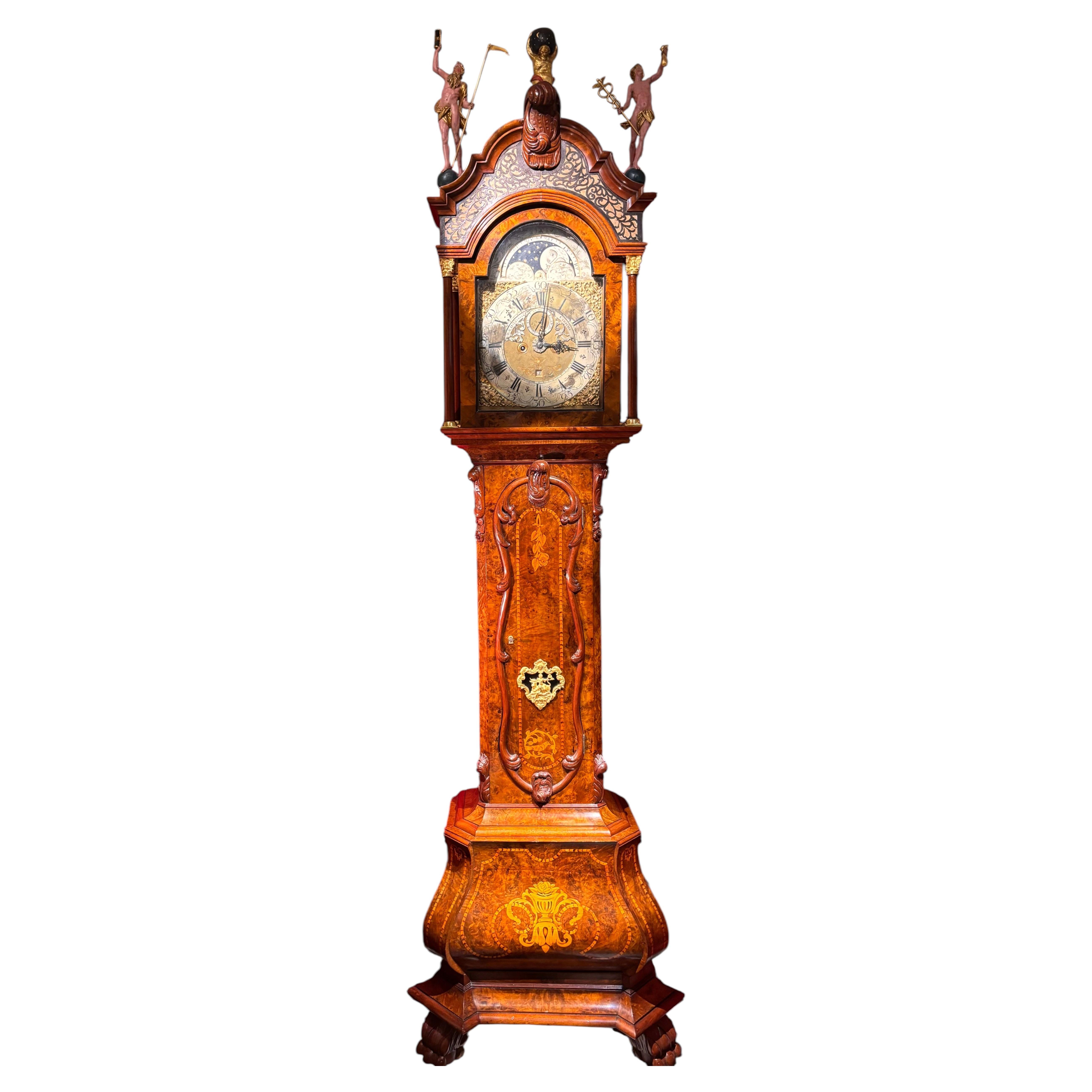 18th Century Dutch 'Utrecht' Longcase or Grandfather Clock by W.V. Dadelbeek