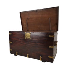 18th Century Dutch VOC Colonial Chest with Brass Mounts