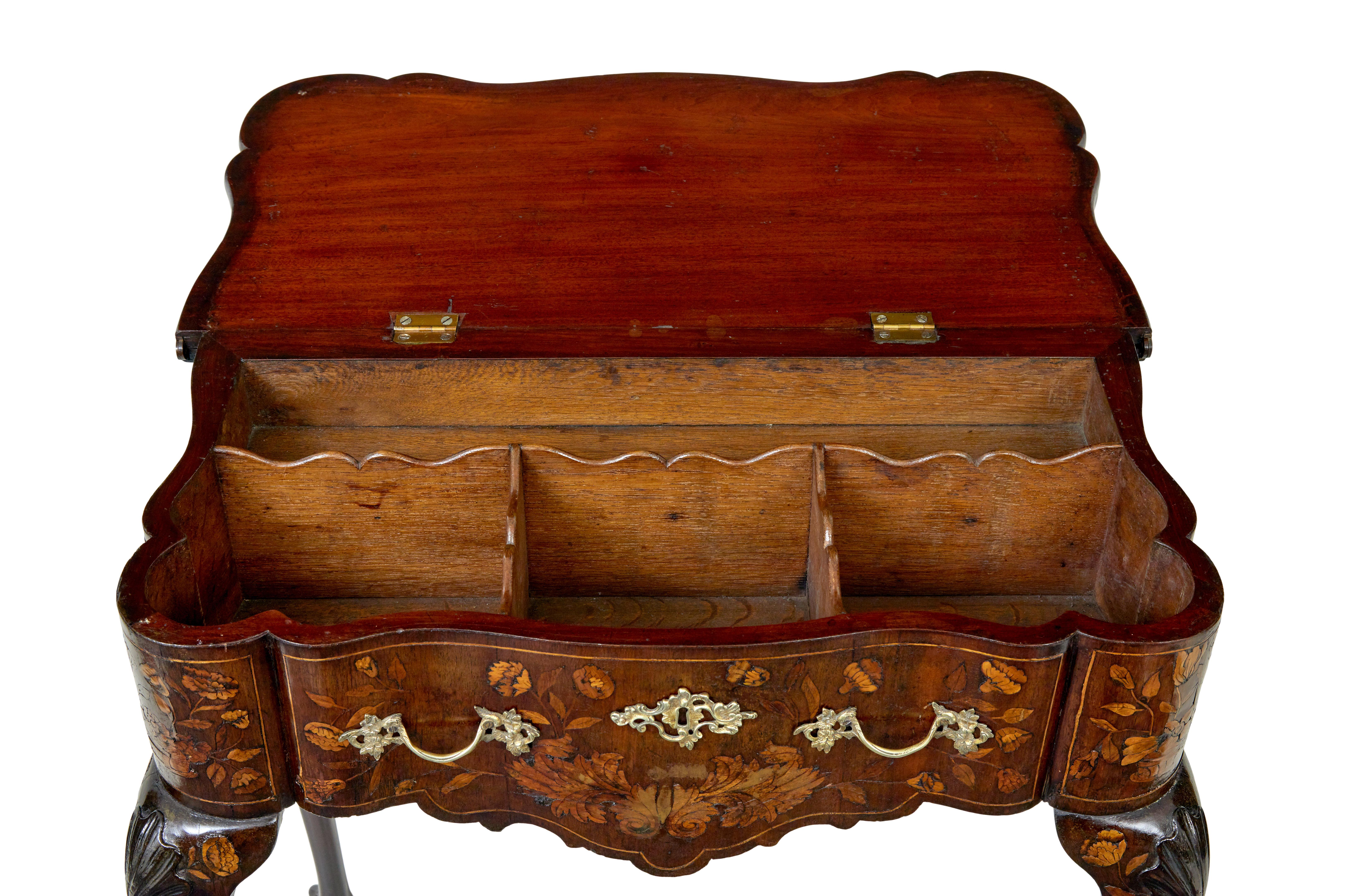 Walnut 18th century Dutch walnut marquetry games table For Sale