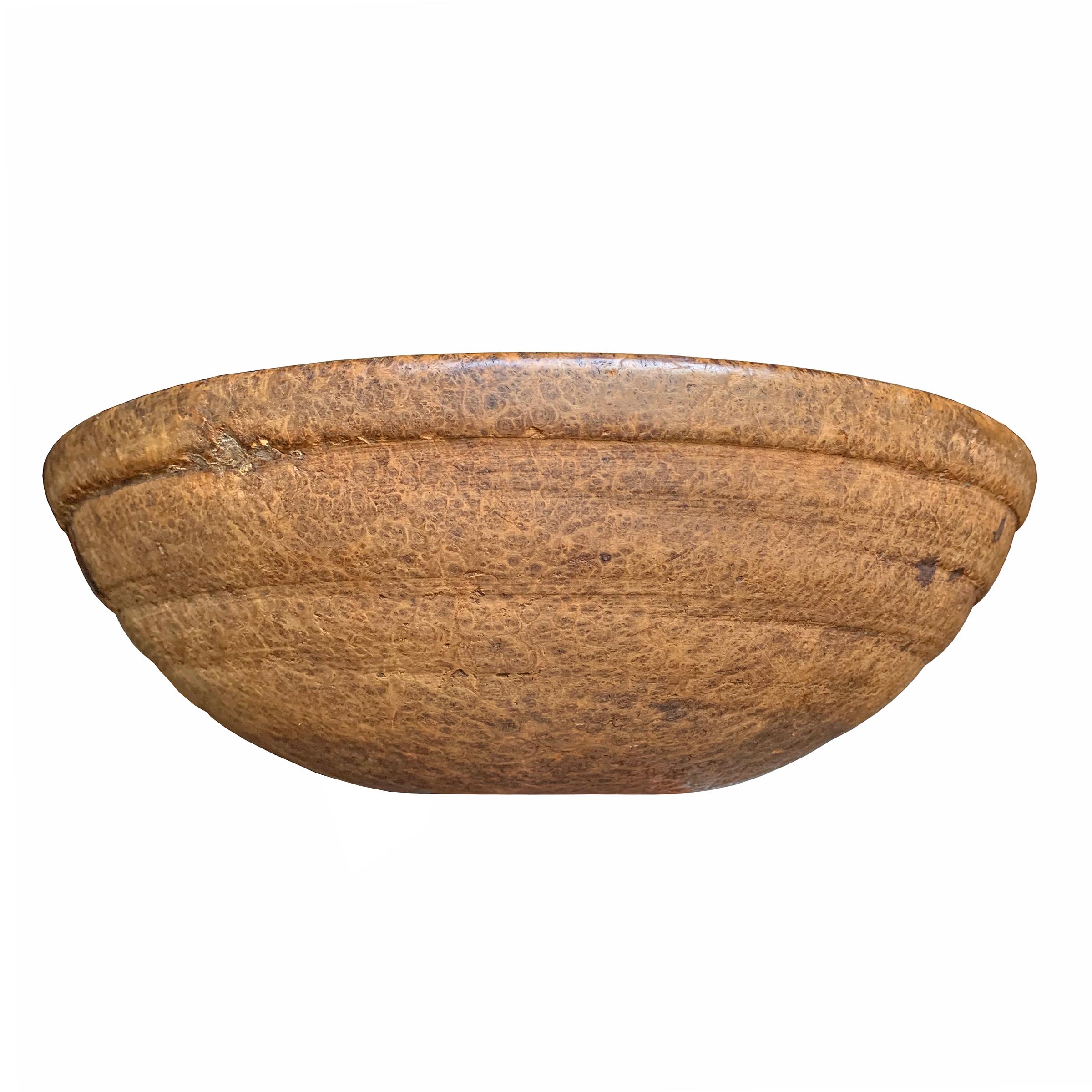 18th Century Early American Ash Burl Bowl For Sale 7