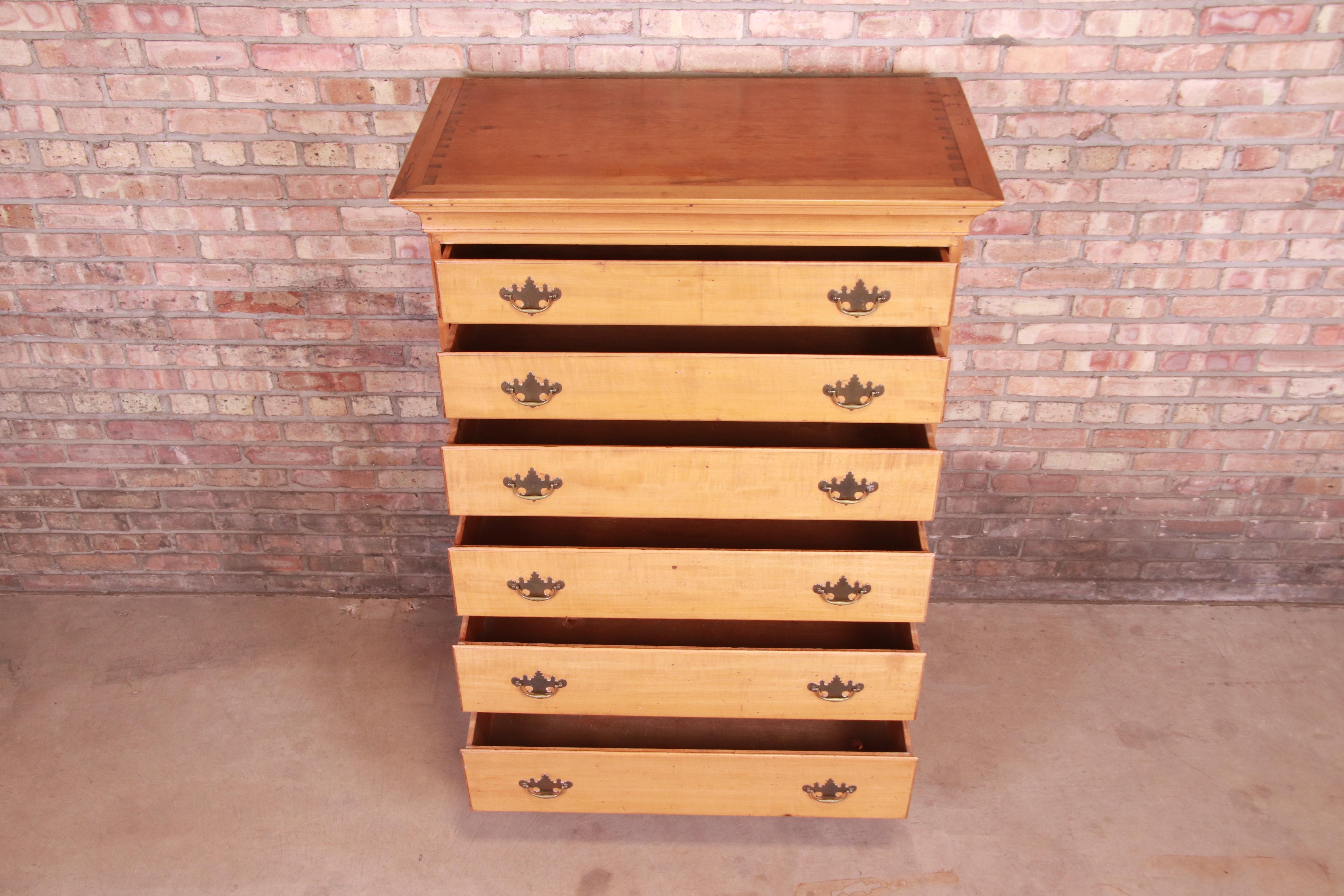 18th Century Early American Chippendale Maple Chest of Drawers 2