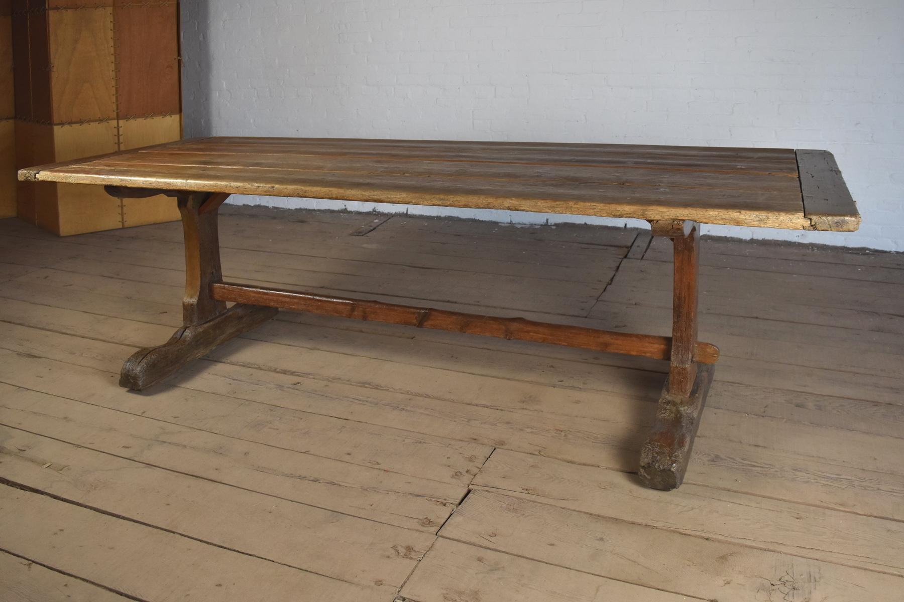 antique pine trestle table
