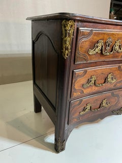 18th Century Early French Commode With Bronze Accents