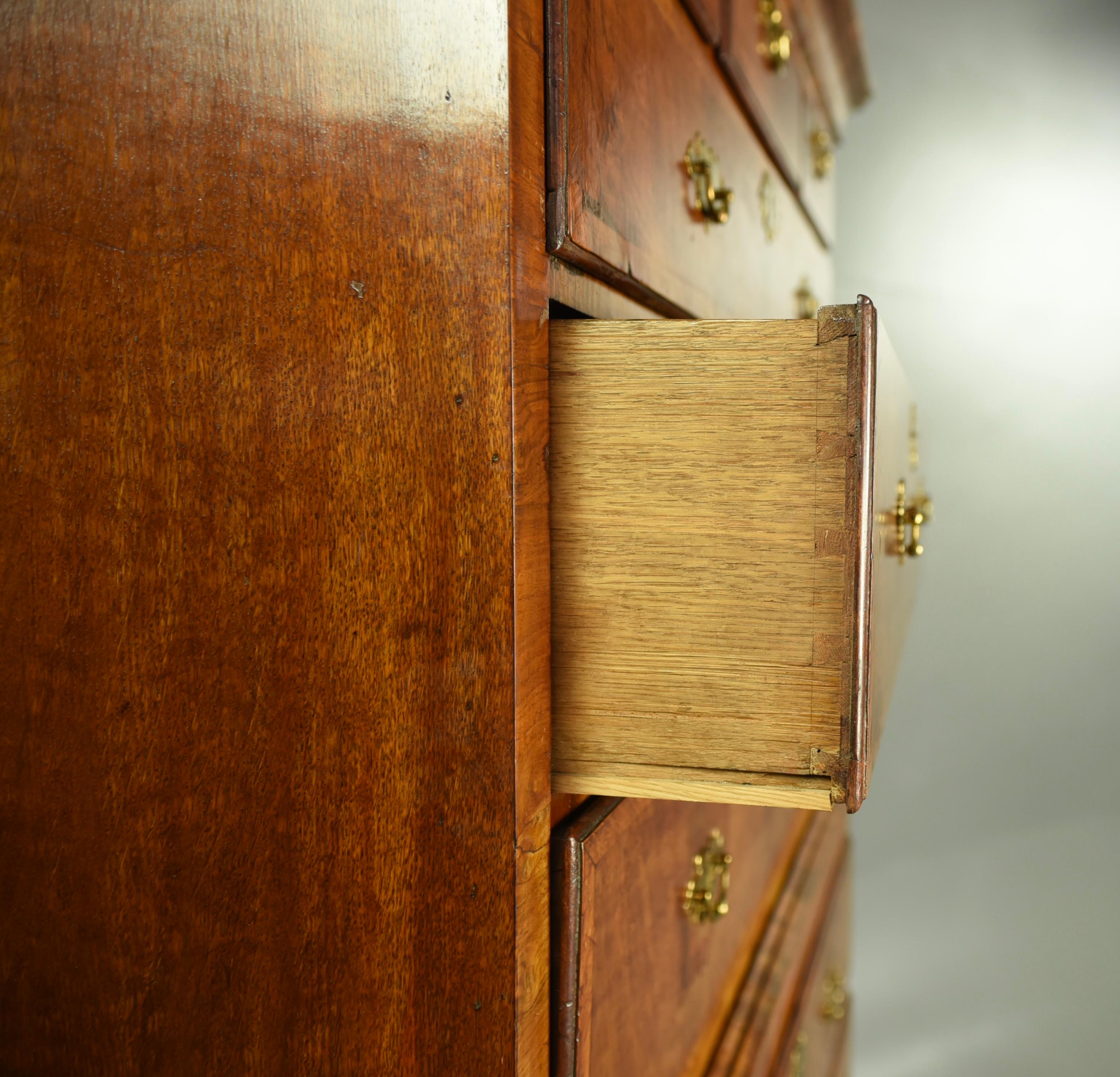Early 18th Century 18th century early Georgian walnut Chest on chest tall boy circa 1720 For Sale