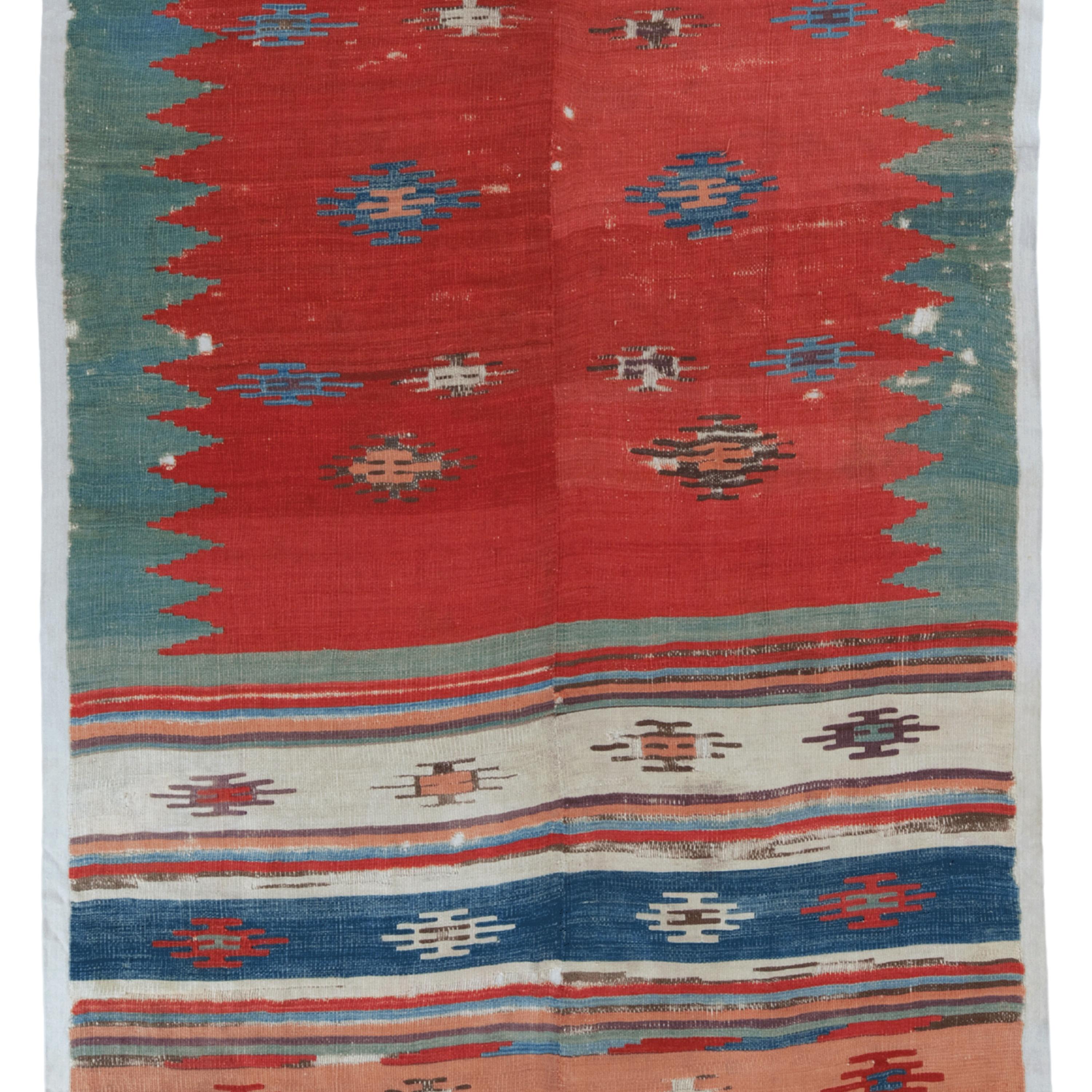 Turkish 18th Century East Anatolian Sivas Kilim - Antique Anatolian Rug, Antique Kilim For Sale