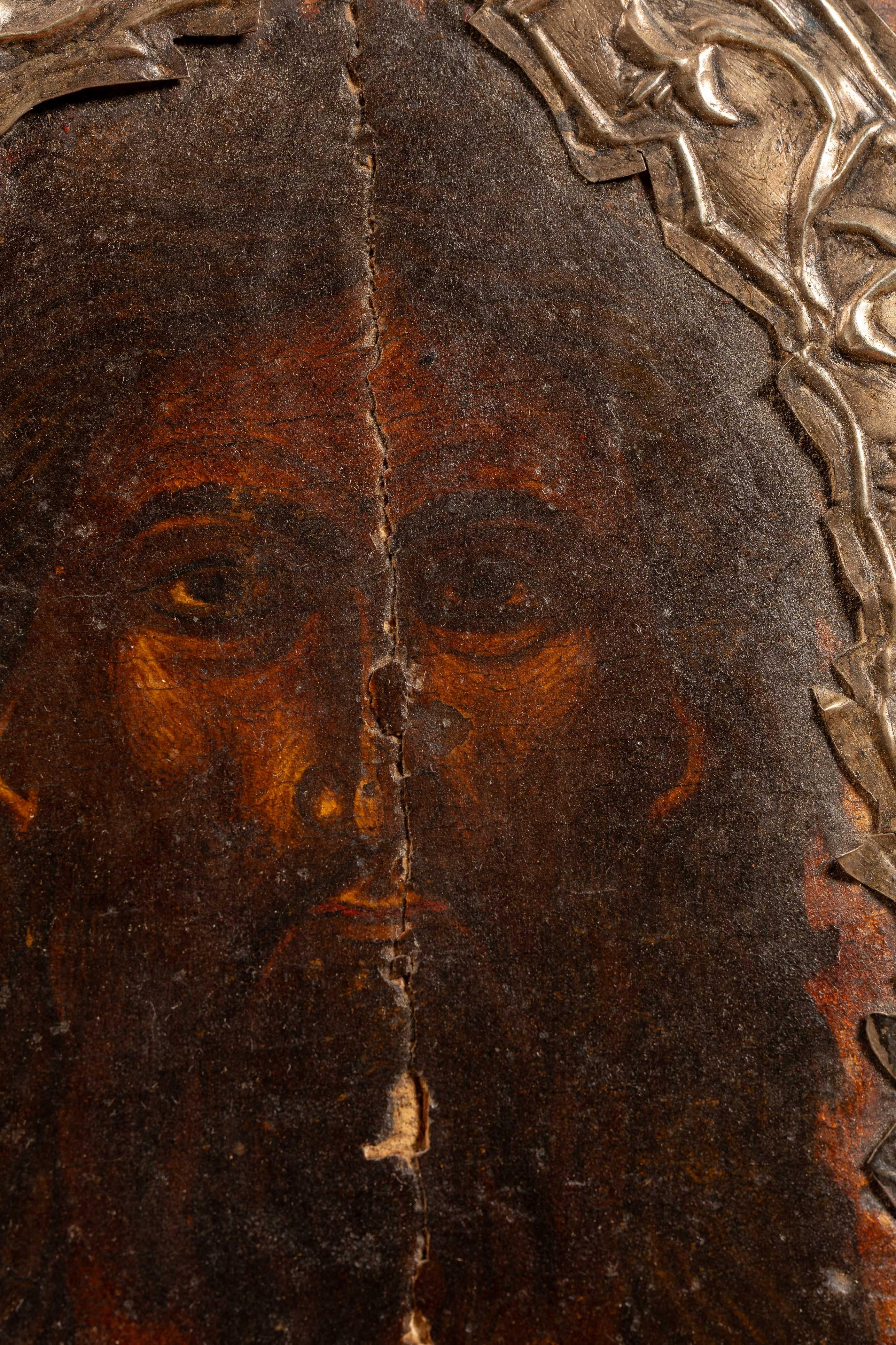 Icono ortodoxo oriental al temple del siglo XVIII Templado en venta