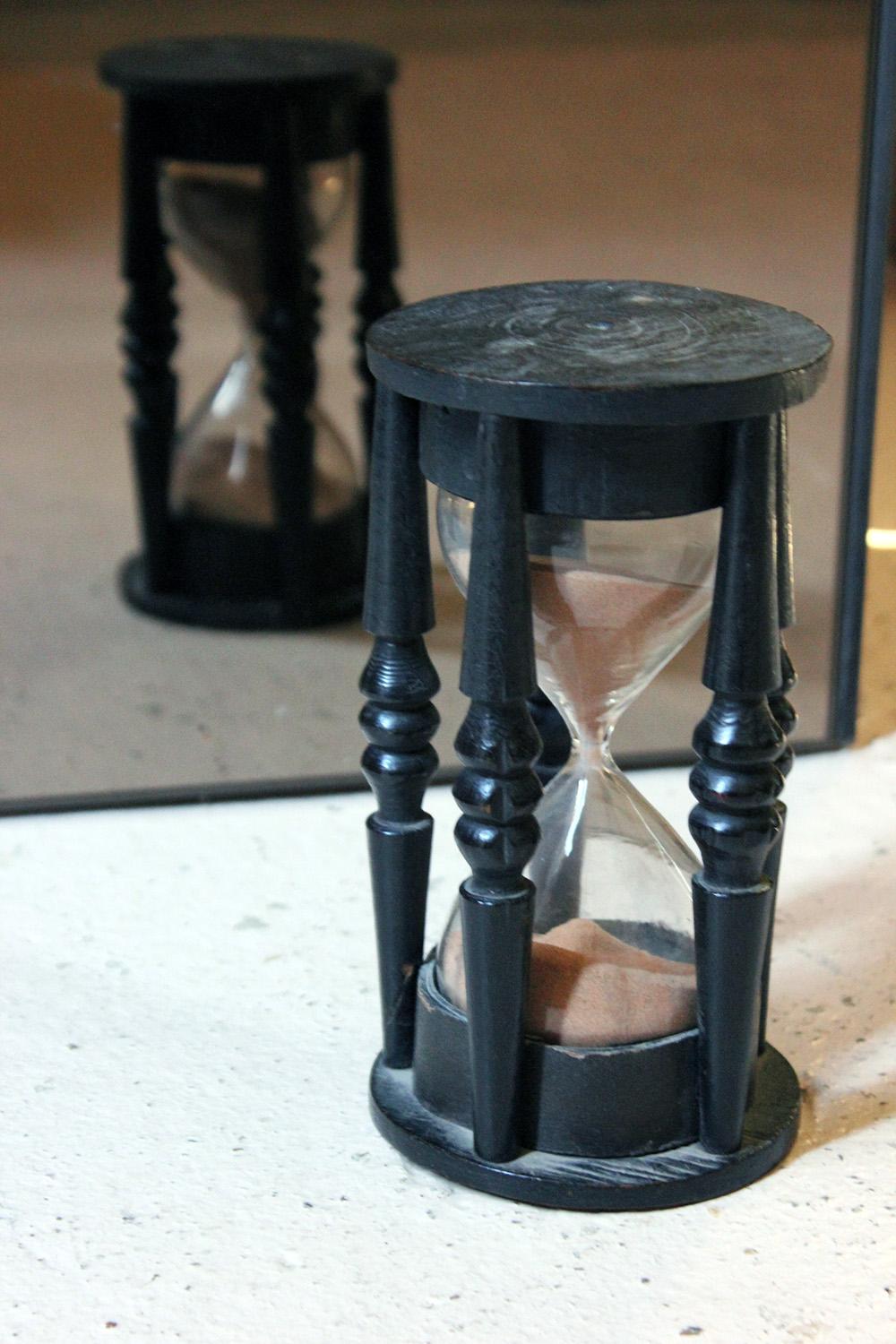 sanduhr aus ebonisiertem Eichenholz:: 18. Jahrhundert:: um 1770 6
