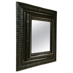18th century ebonised pearwood mirror