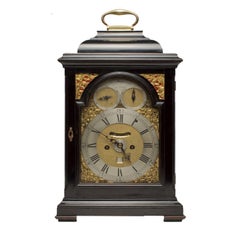 18th Century Ebonized Bracket Clock by John Monkhouse