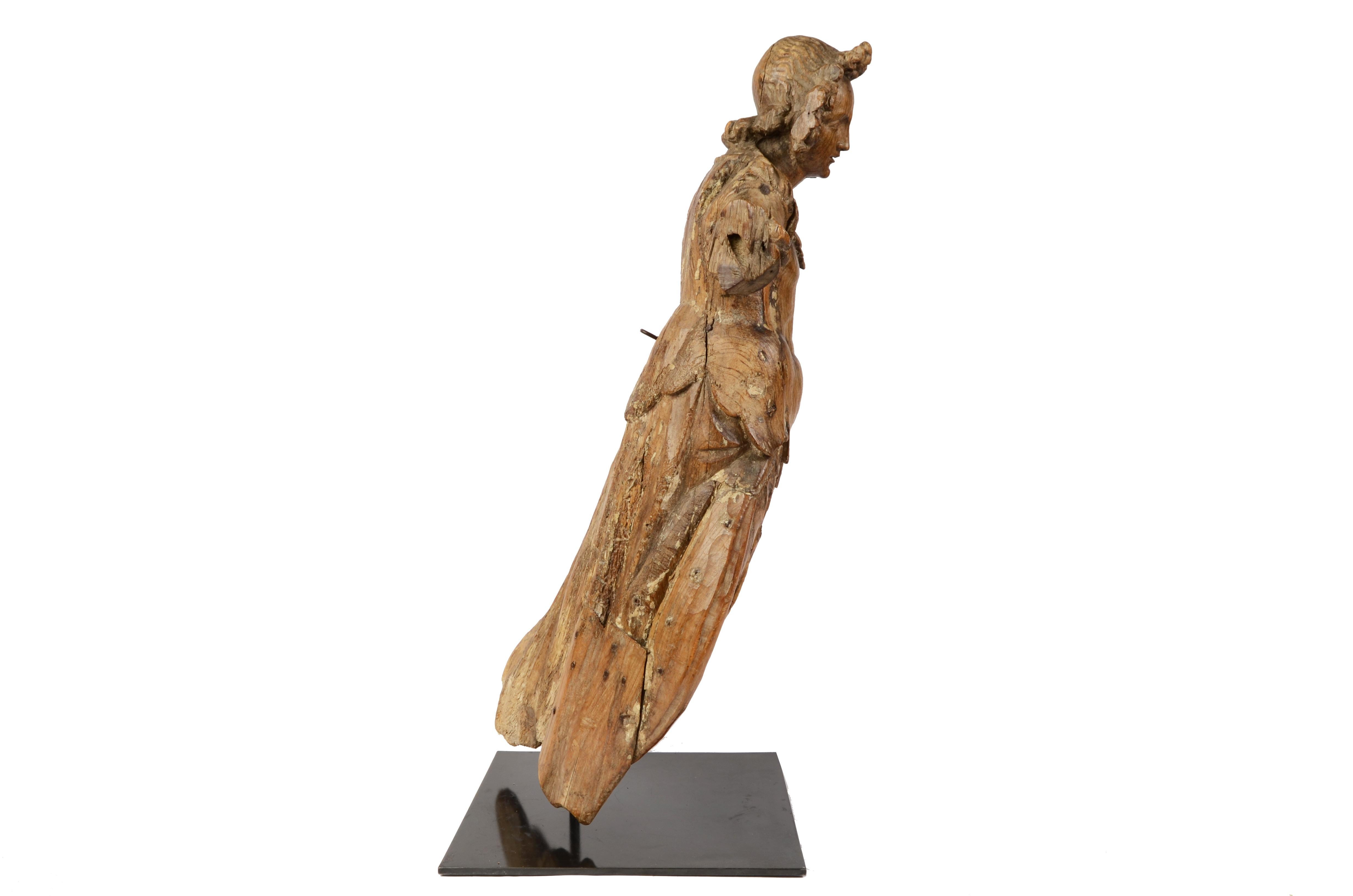 18th Century Ship Figurehead Finely Carved Depicting Female Nautical Antiques 3
