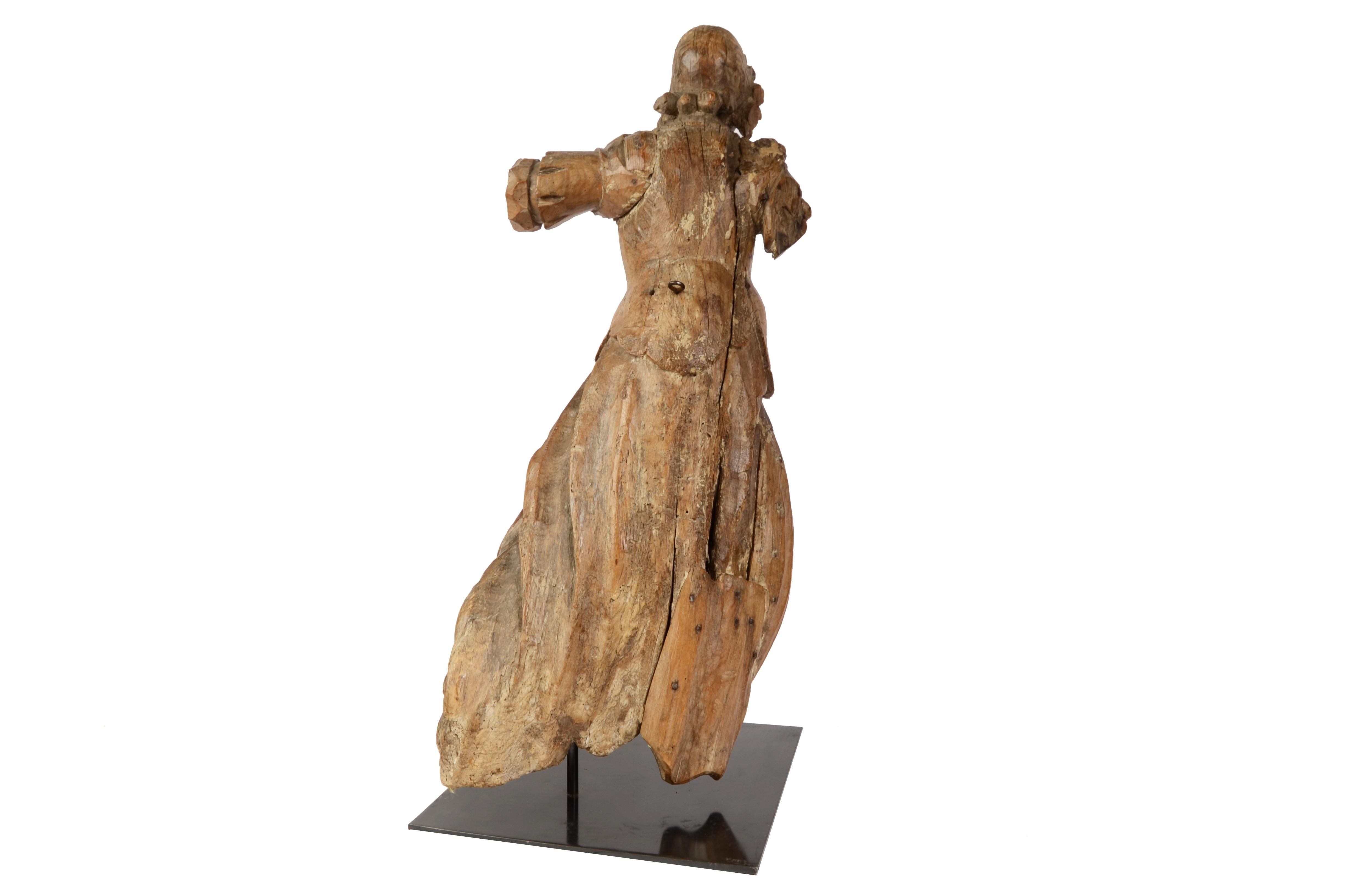 18th Century Ship Figurehead Finely Carved Depicting Female Nautical Antiques 6
