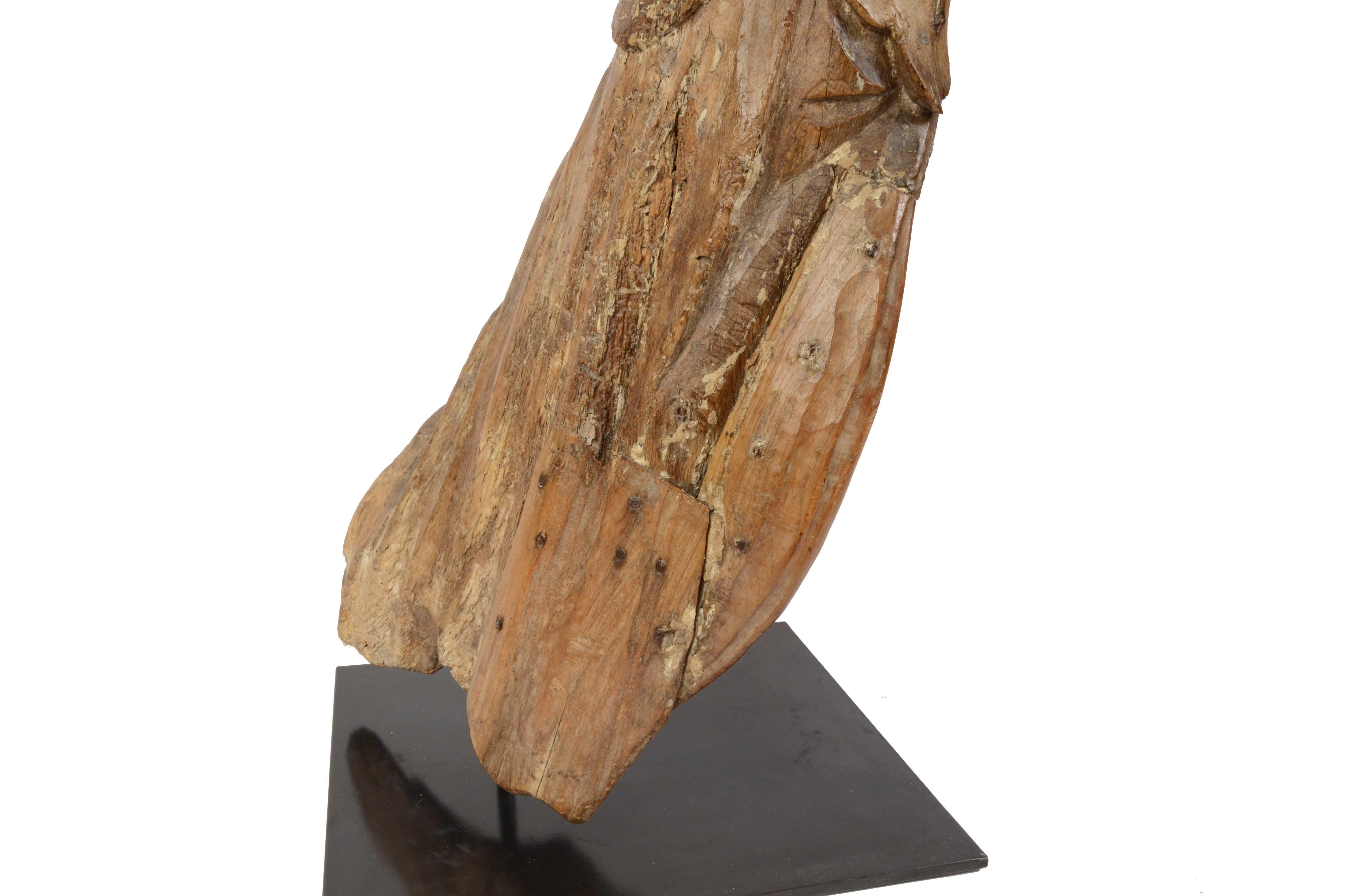 18th Century Ship Figurehead Finely Carved Depicting Female Nautical Antiques 12