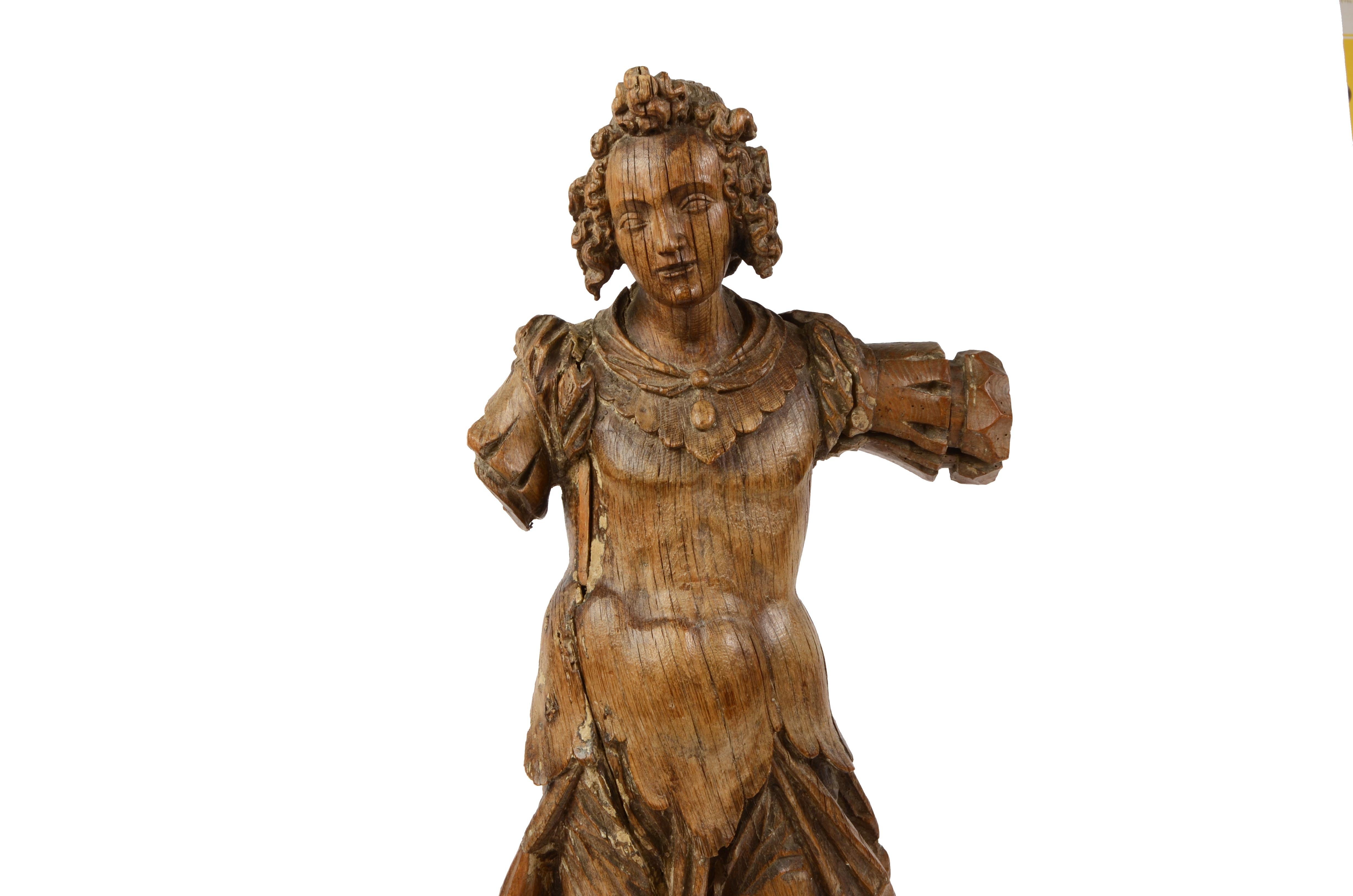 Wood 18th Century Ship Figurehead Finely Carved Depicting Female Nautical Antiques