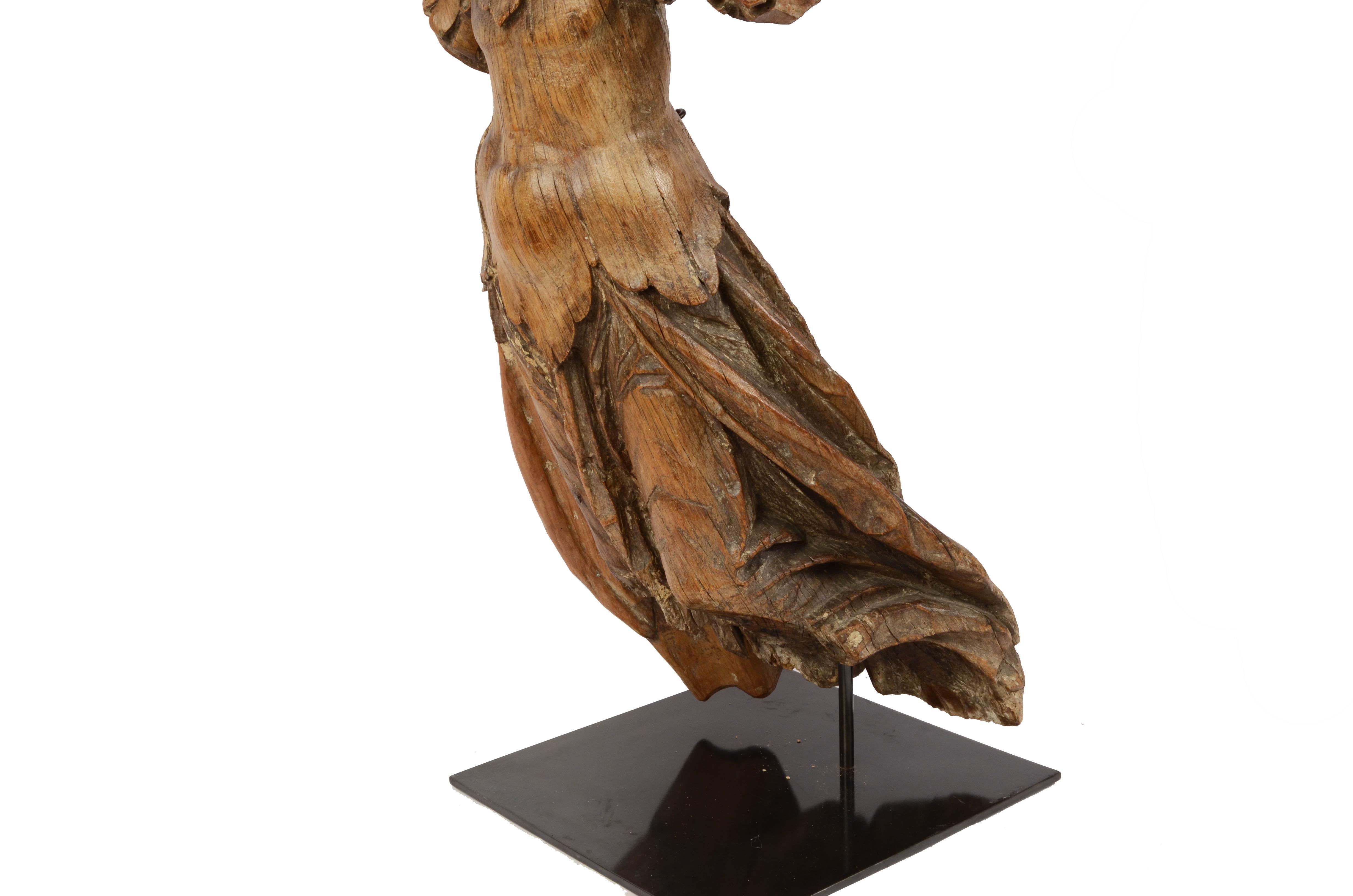 18th Century Ship Figurehead Finely Carved Depicting Female Nautical Antiques 2