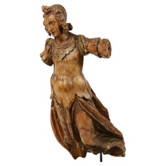 18th Century Ship Figurehead Finely Carved Depicting Female Nautical Antiques