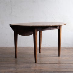 18th Century Elm Drop Leaf Farmhouse Table