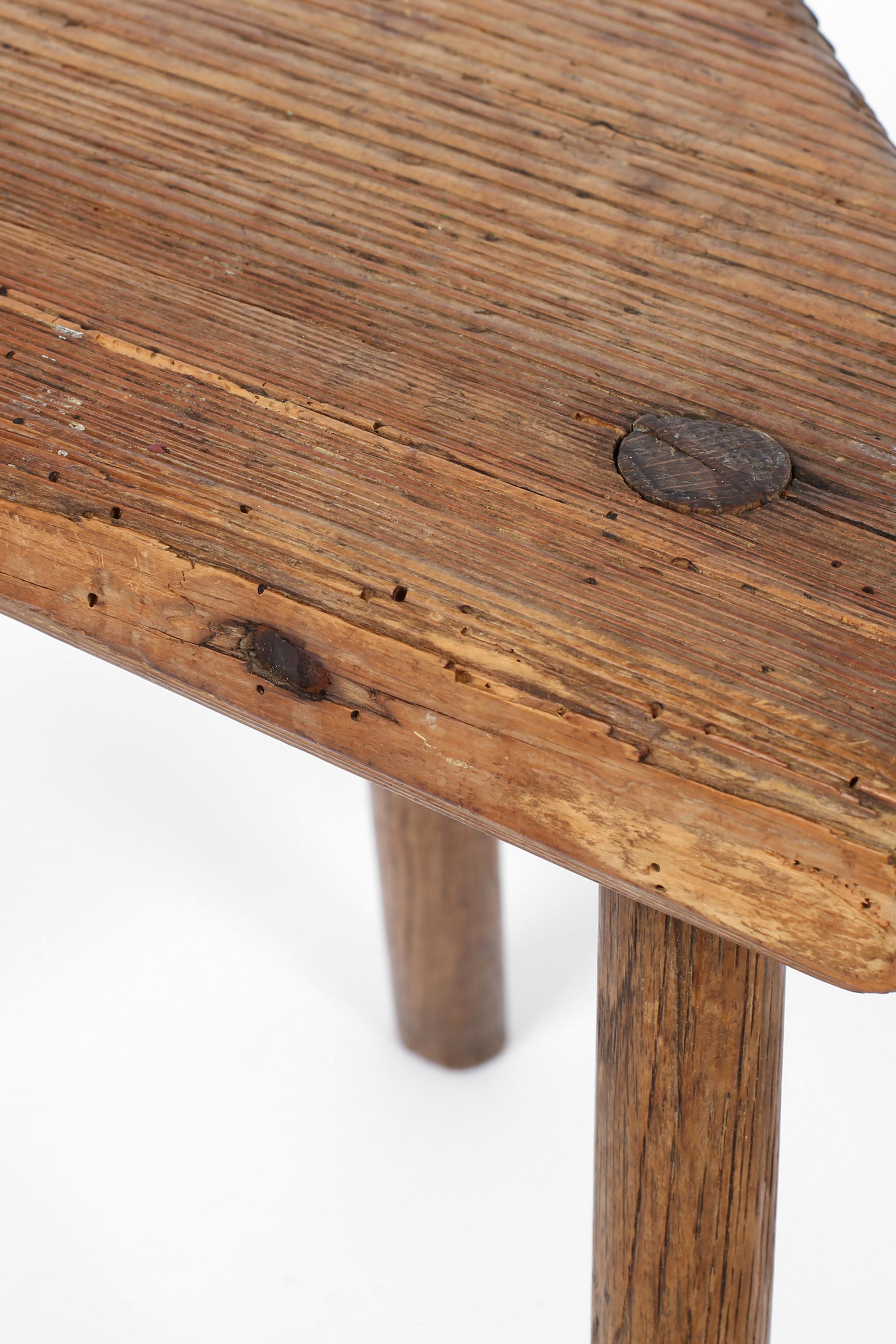 18th Century and Earlier 18th Century Elm Milking Stool, English, c. 1750