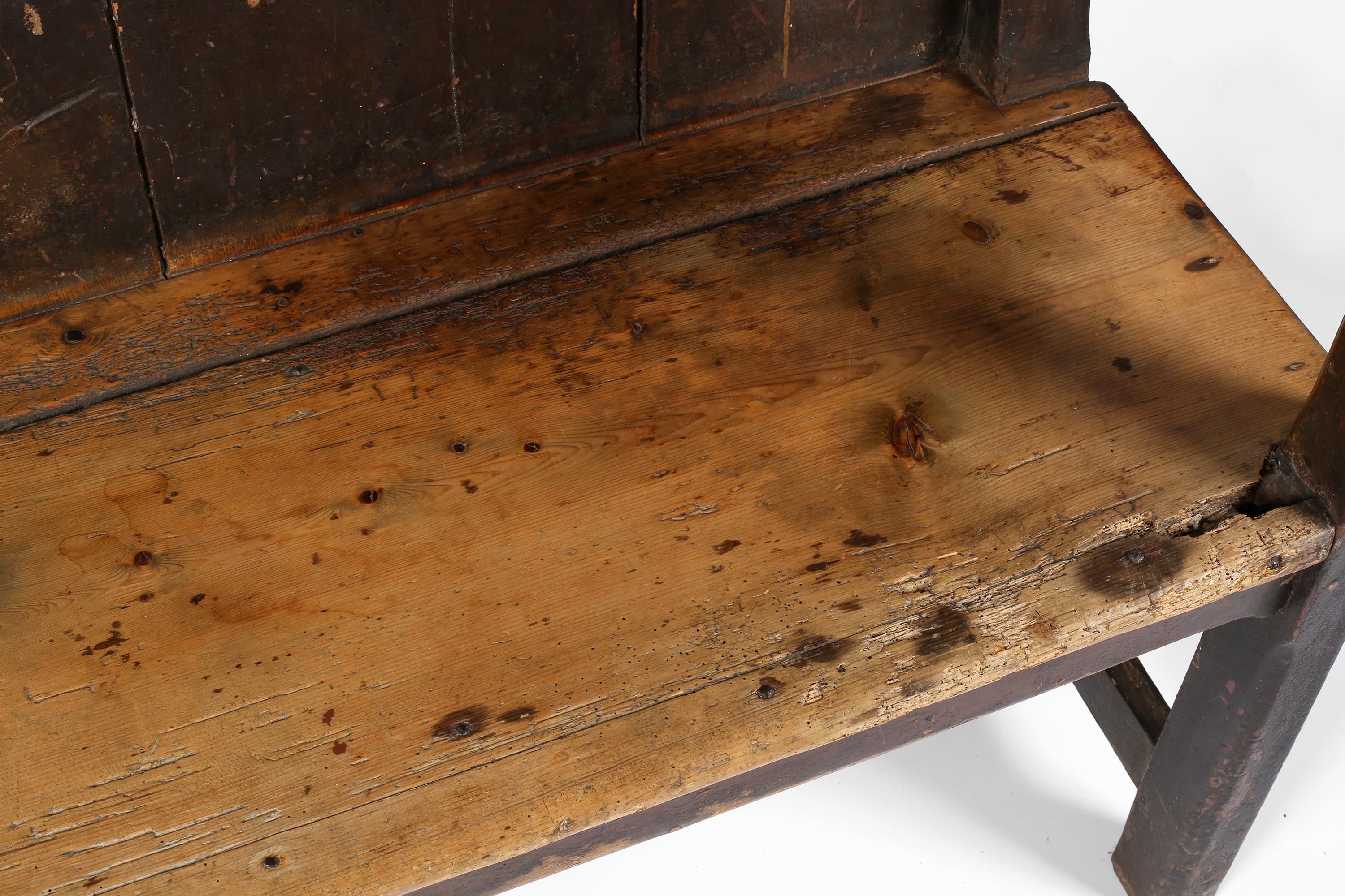 18th Century Elm West Country Settle For Sale 2
