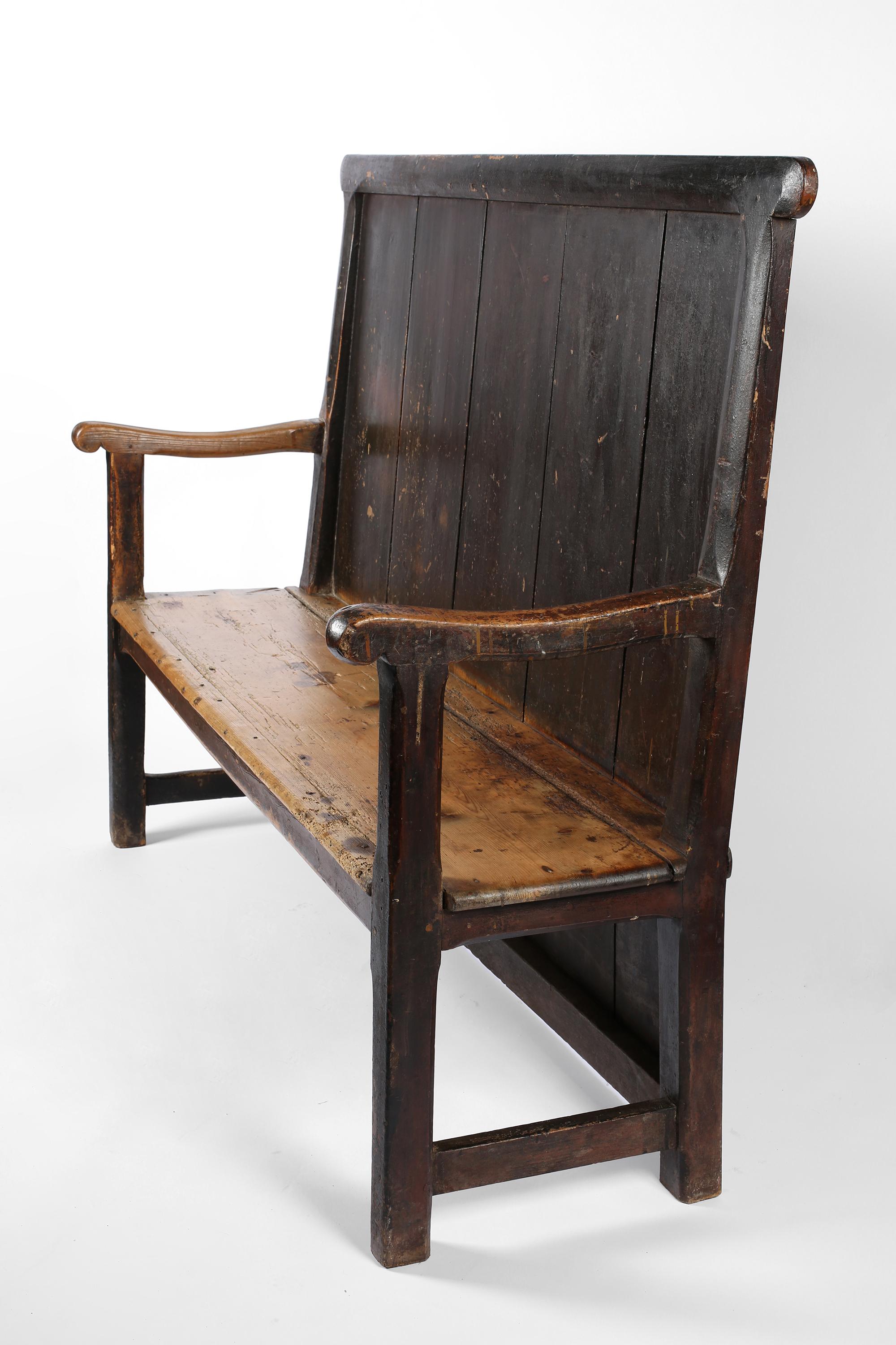 English 18th Century Elm West Country Settle For Sale
