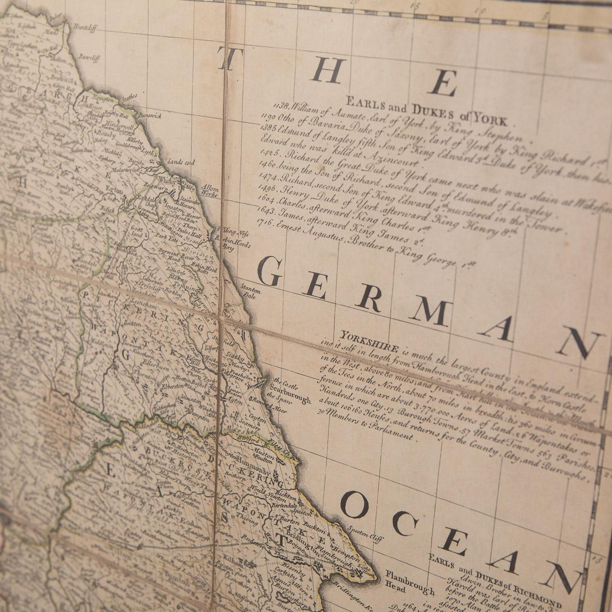 Carte du comté d'Emanuel Bowen du 18e siècle, vers 1740 en vente 6