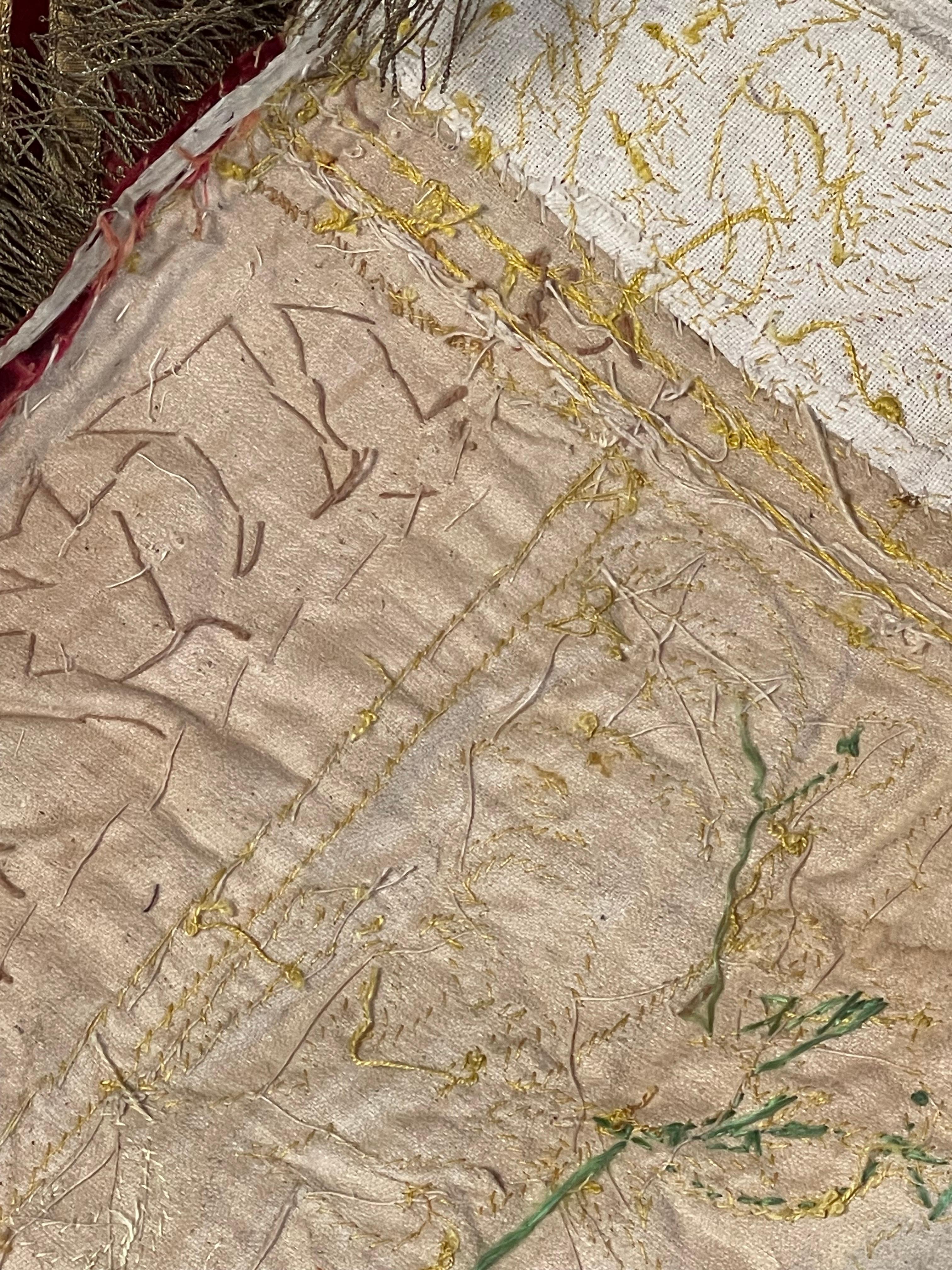 18th Century Embroidered Bed Hanging For Sale 7