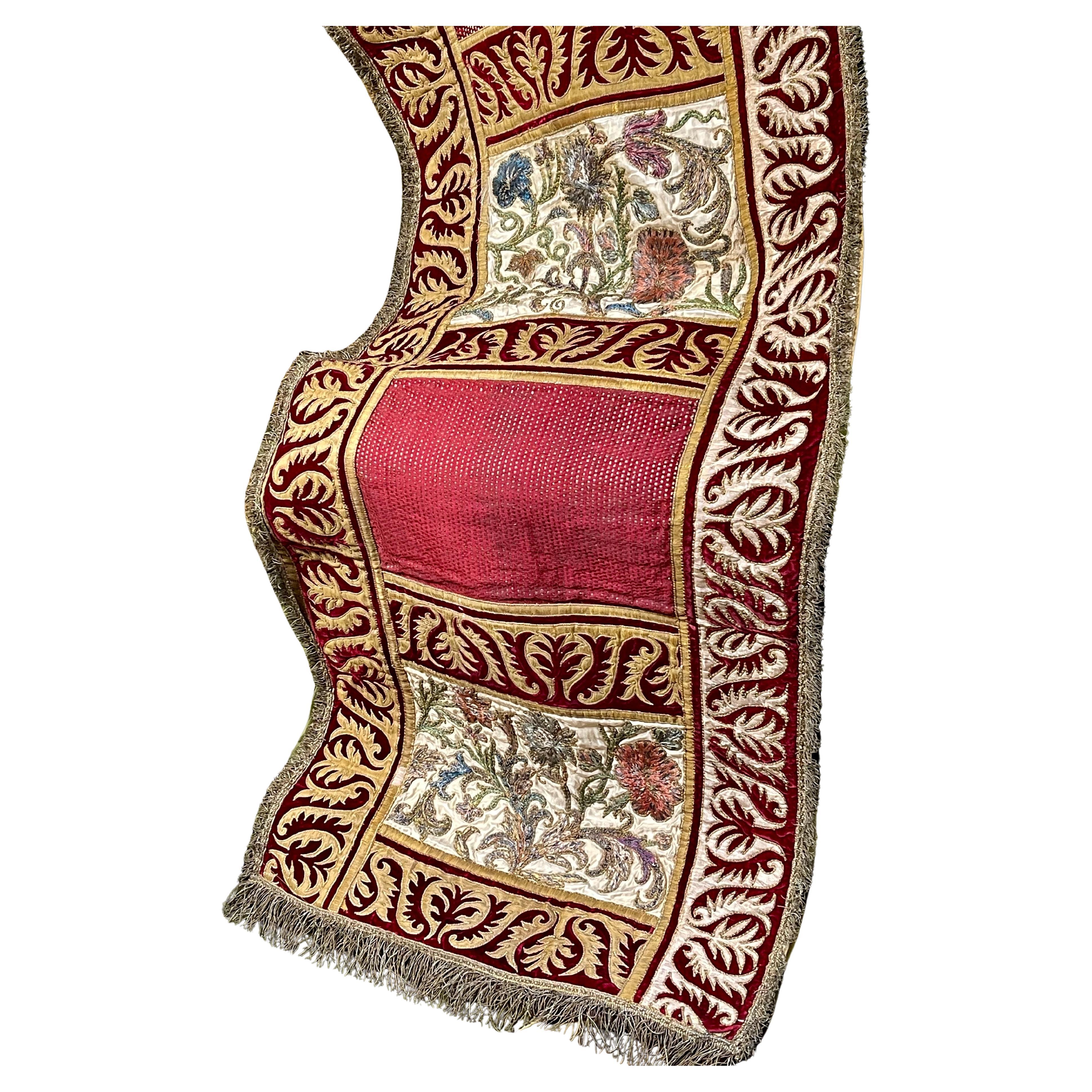 18th Century Embroidered Bed Hanging