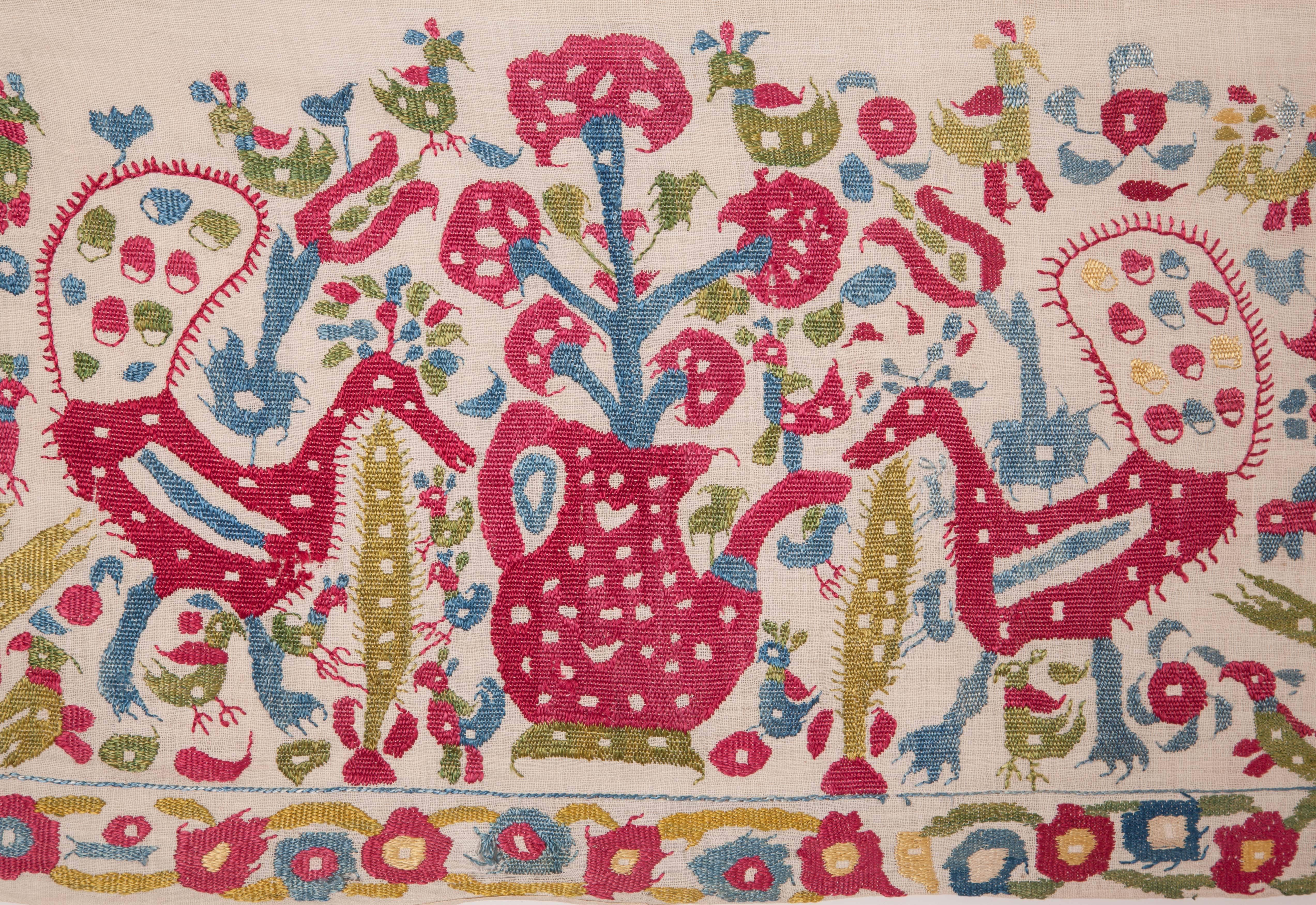 18th Century and Earlier 18th Century Embroidered Fragment from Epirus, Greece