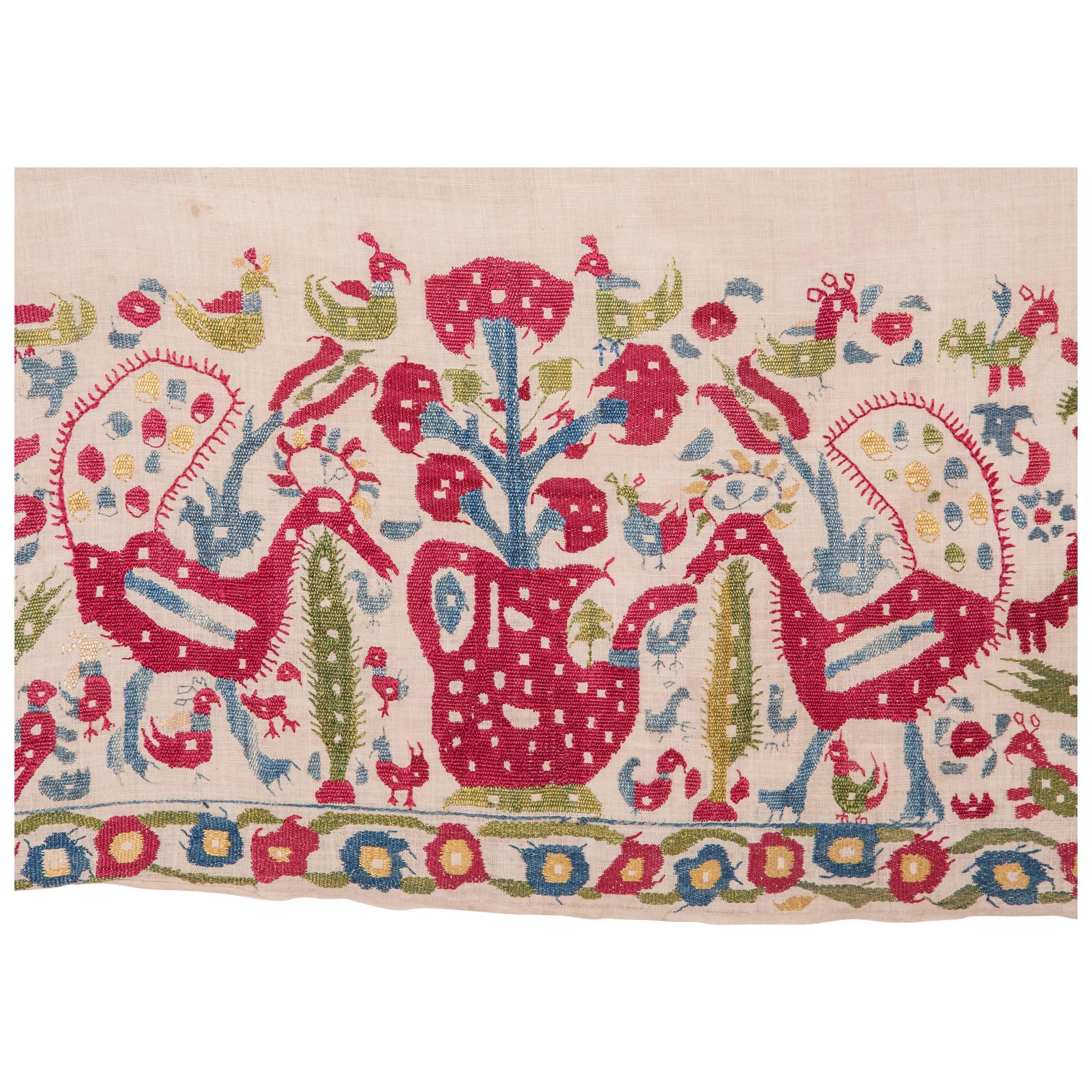 18th Century Embroidered Fragment from Epirus, Greece