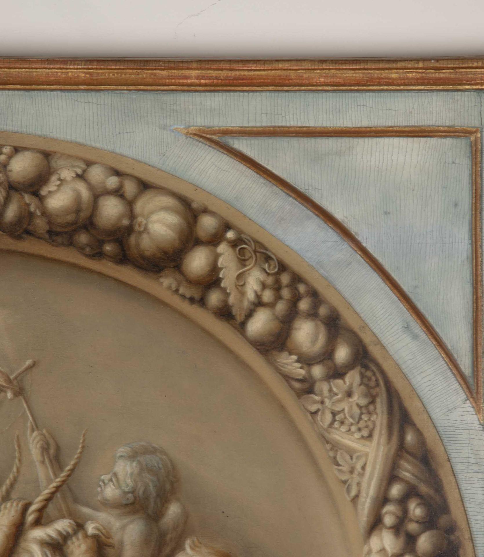 En Grisaille-Gemälde des 18. Jahrhunderts mit Putten (Französisch) im Angebot