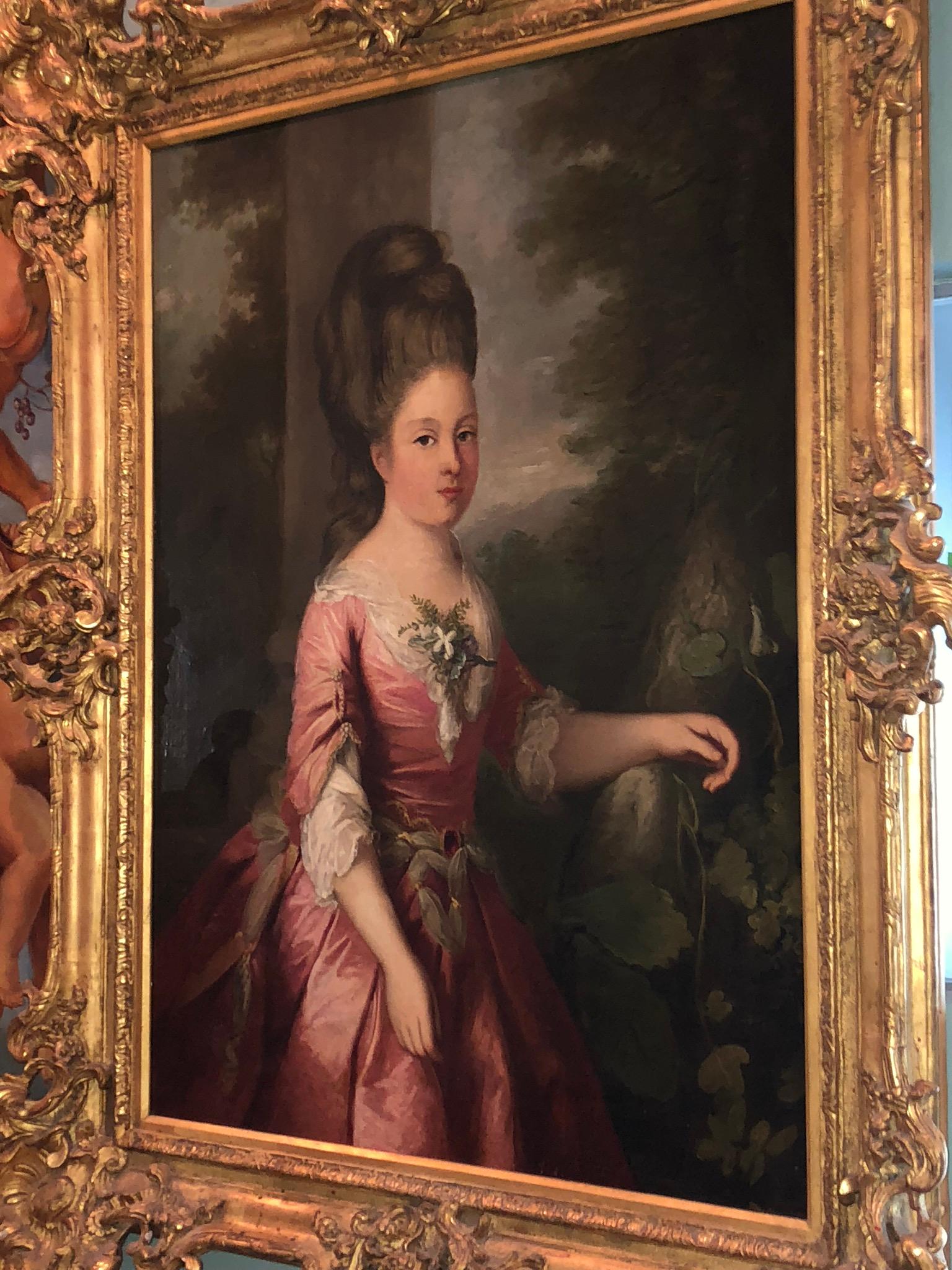 18th Century Engagement Portrait of a Princess Ordered by the Duke D'Alefotnes For Sale 5