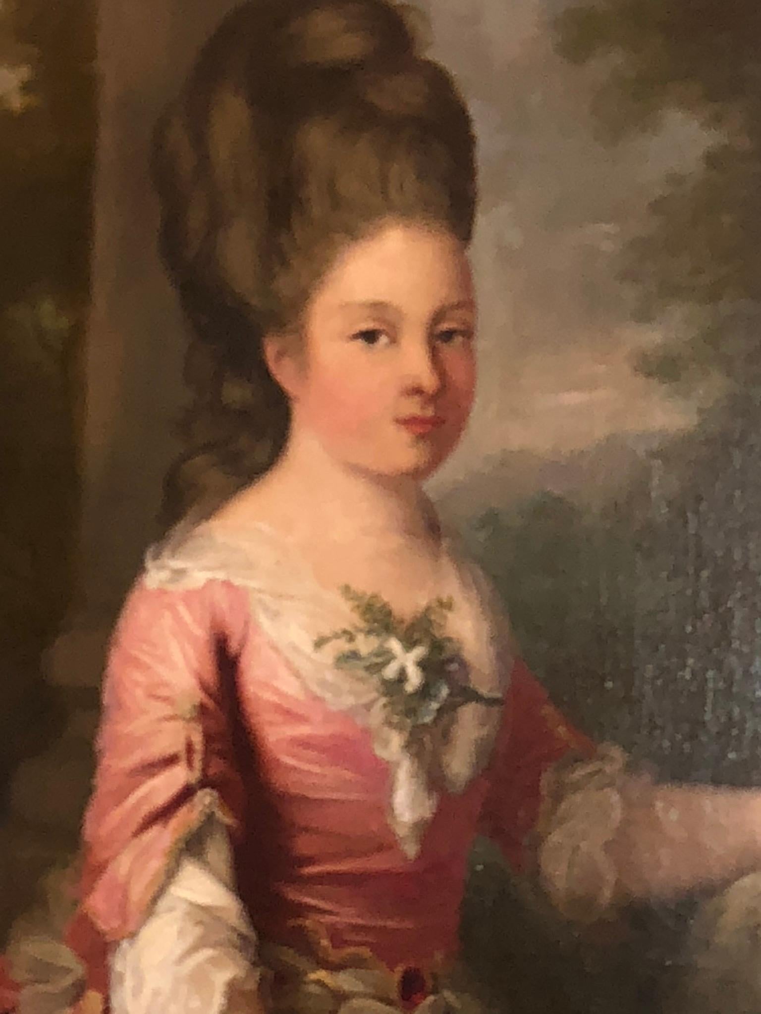 Louis XV 18th Century Engagement Portrait of a Princess Ordered by the Duke D'Alefotnes For Sale
