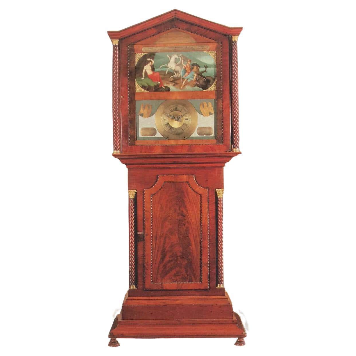 18th Century England George III Mahogany Painted Grandfather Clocks ...