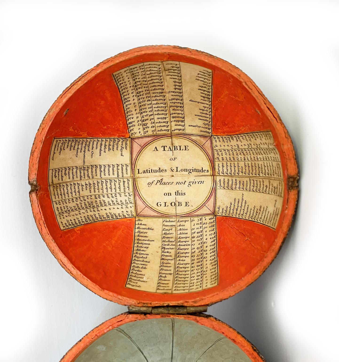 Pocket Globe John and William Cary, London, 1791 7