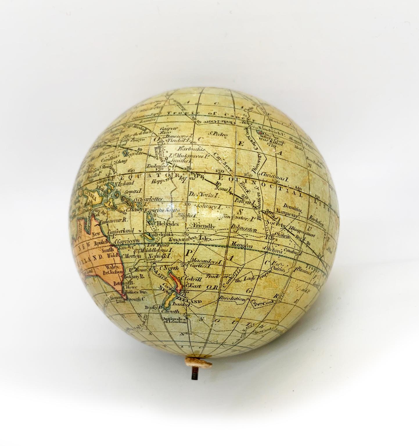 English Pocket Globe John and William Cary, London, 1791