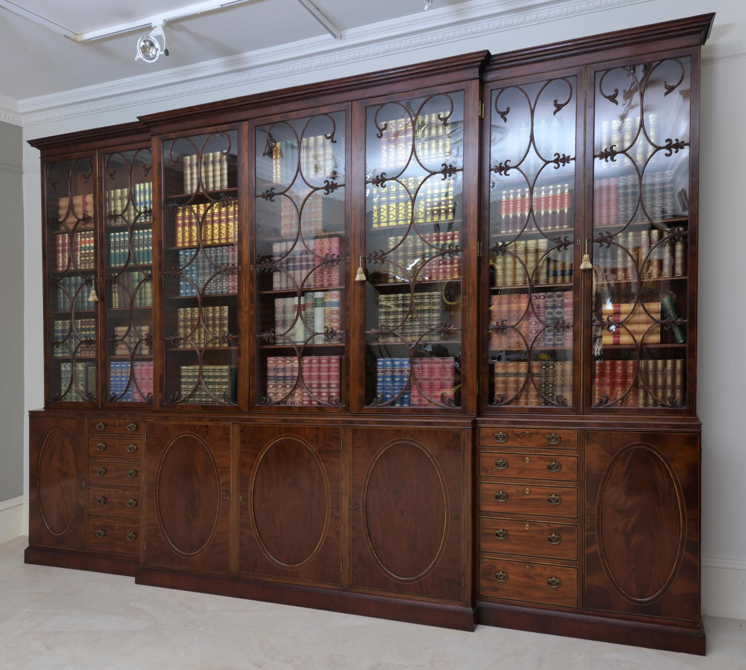 antique library cabinet