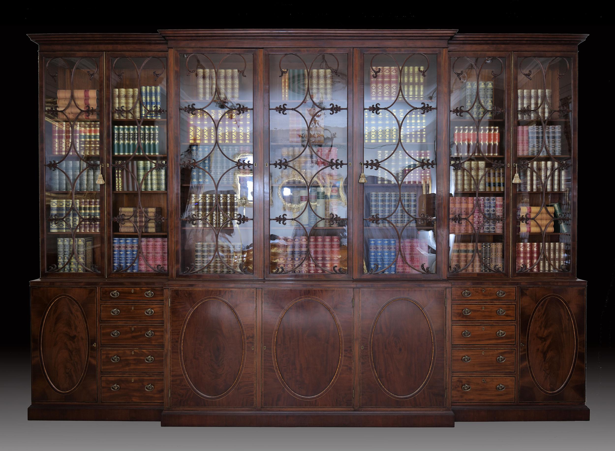 old library bookcase