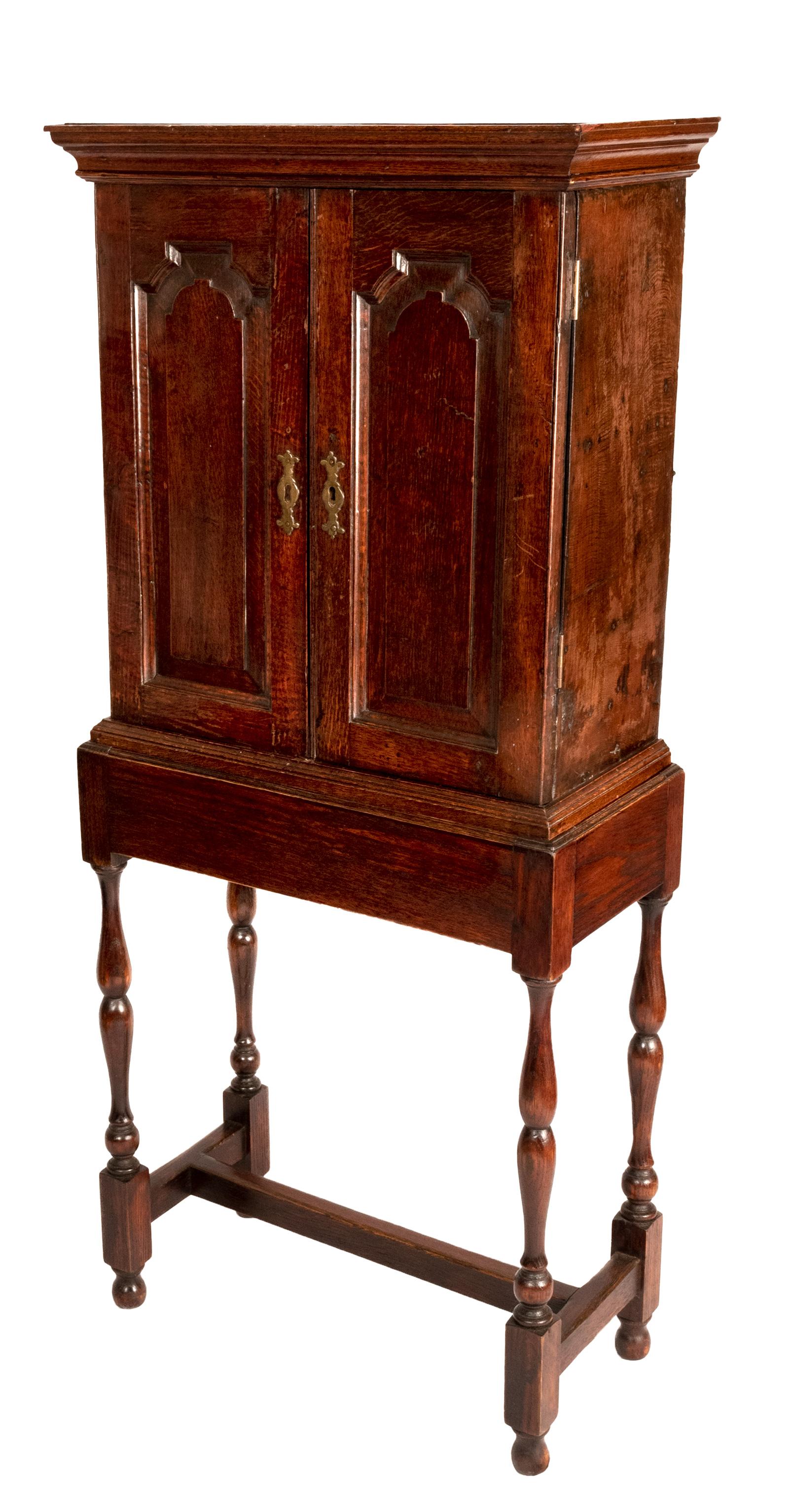Oak 18th Century English Apothacary Cabinet