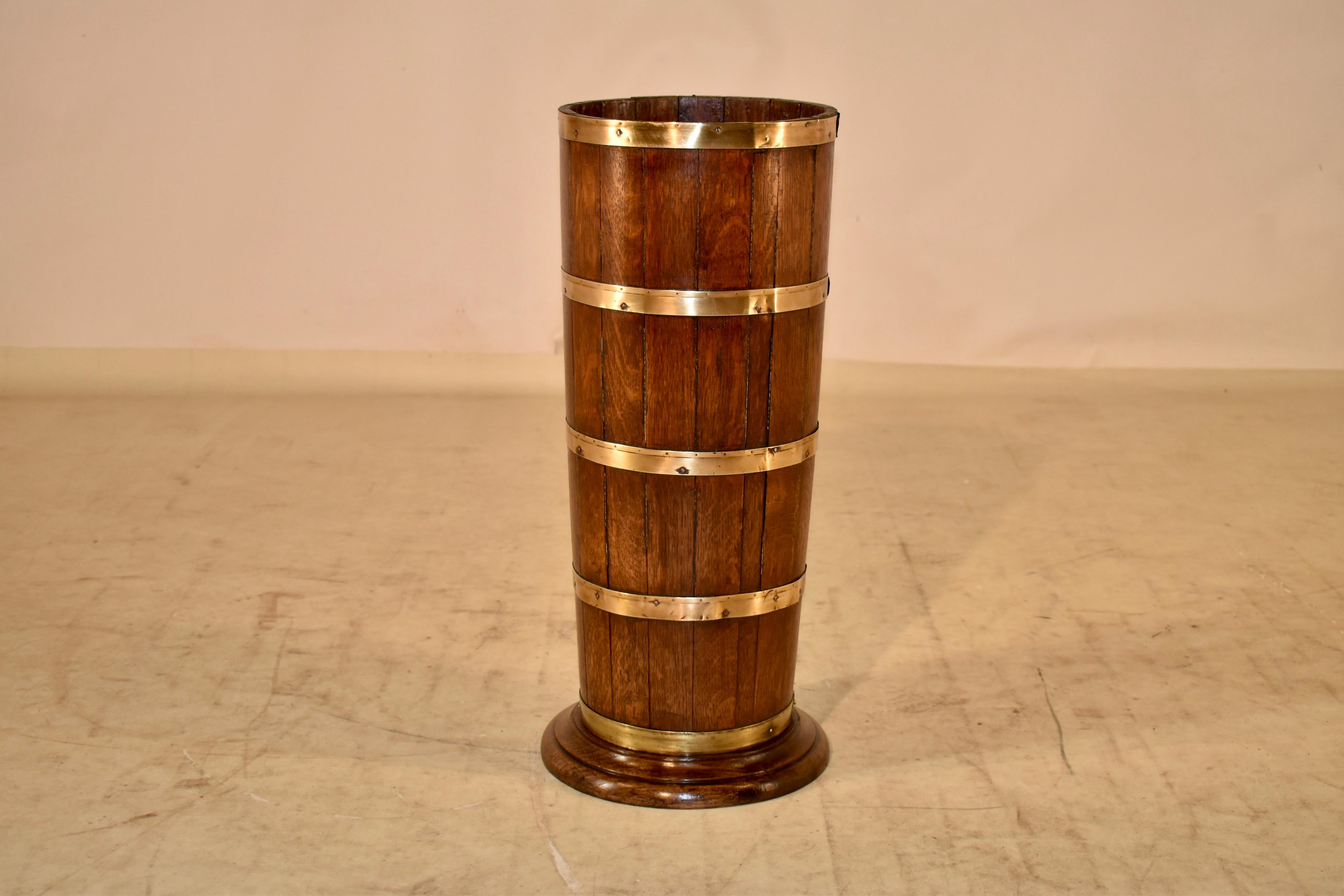 wine barrel umbrella stand